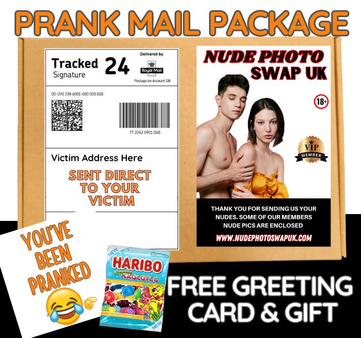 Prank Mail Package: Funny Gag Gift, Joke Box with Candy & Card