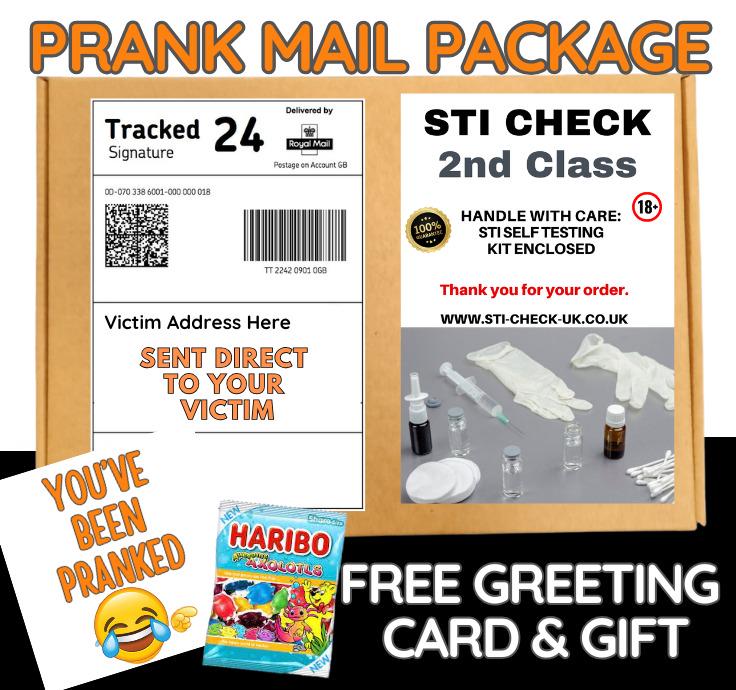 Prank Mail Package: Hilarious Gag Gift with Candy & Funny Card