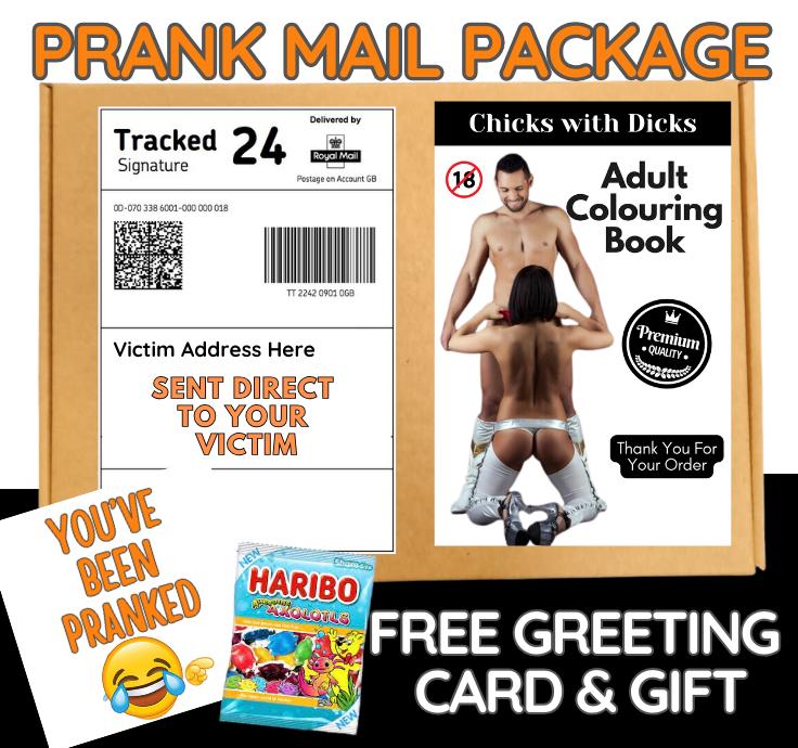 Anonymous Prank Mail Package: Funny Gag Gift with Candy & Card
