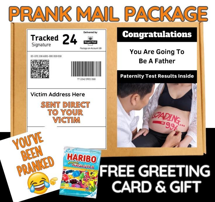 Funny "You're Going to Be a Dad" Prank Mail Package: Gag Gift