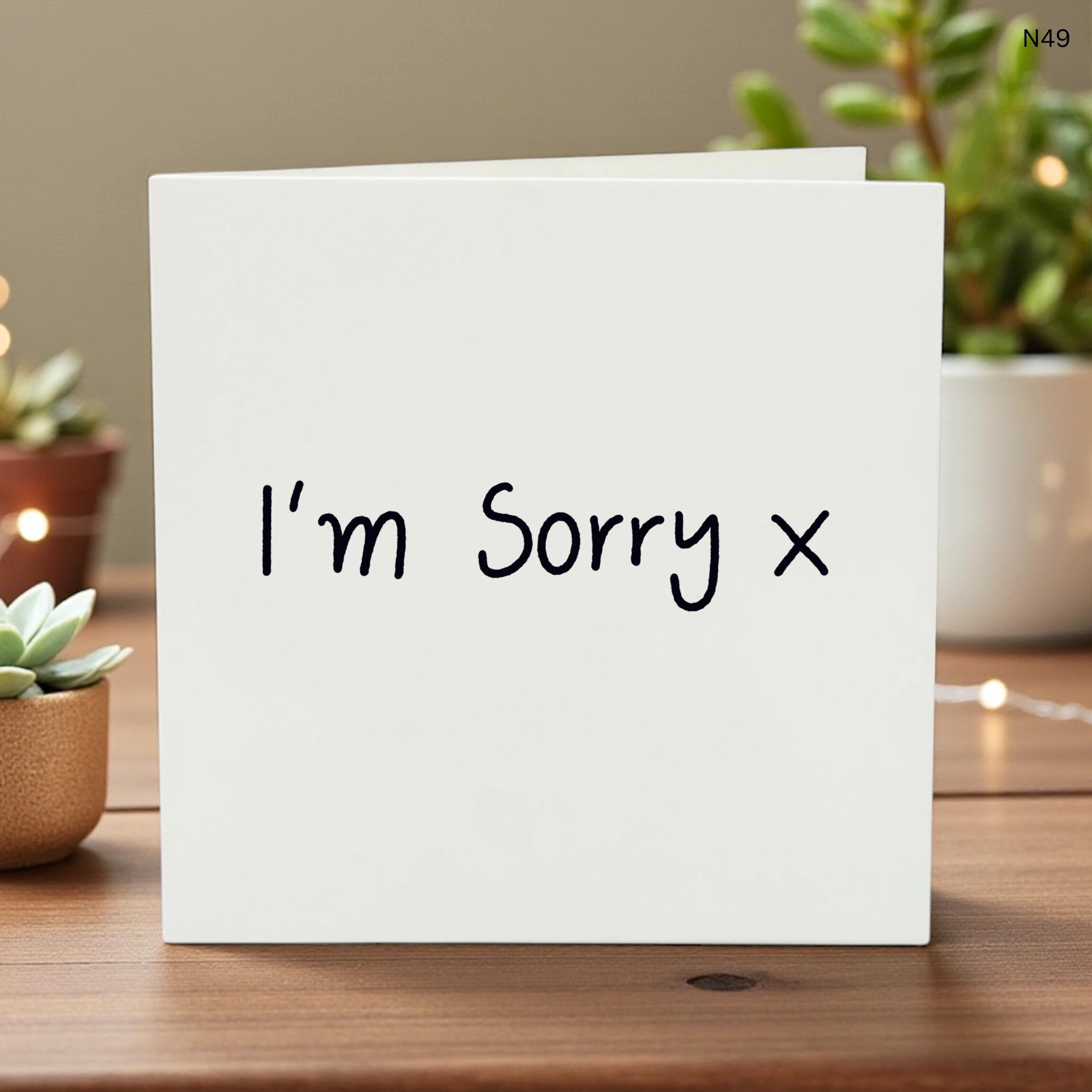I'm Sorry Card, Apology Card, Heartfelt Apology, Personalized Sorry, Cute Apology Gift, I'm Sorry X, Custom Sorry Card, Love Apology"