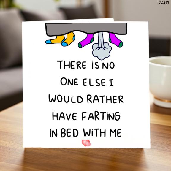 Funny Rude Humor Card, Farting Joke Greeting Card, Cheeky Relationship Card, Naughty Humor Card for Partner