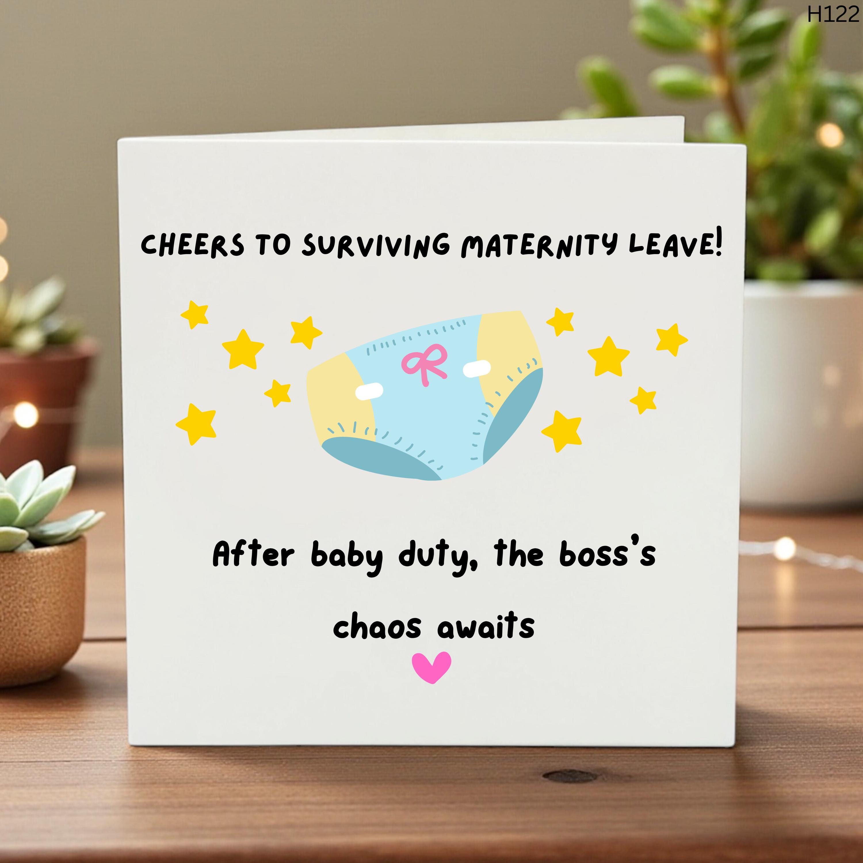 Good Luck Going Back to Work - Funny Maternity Leave Card - After Baby St - Humorous Boss Humor**