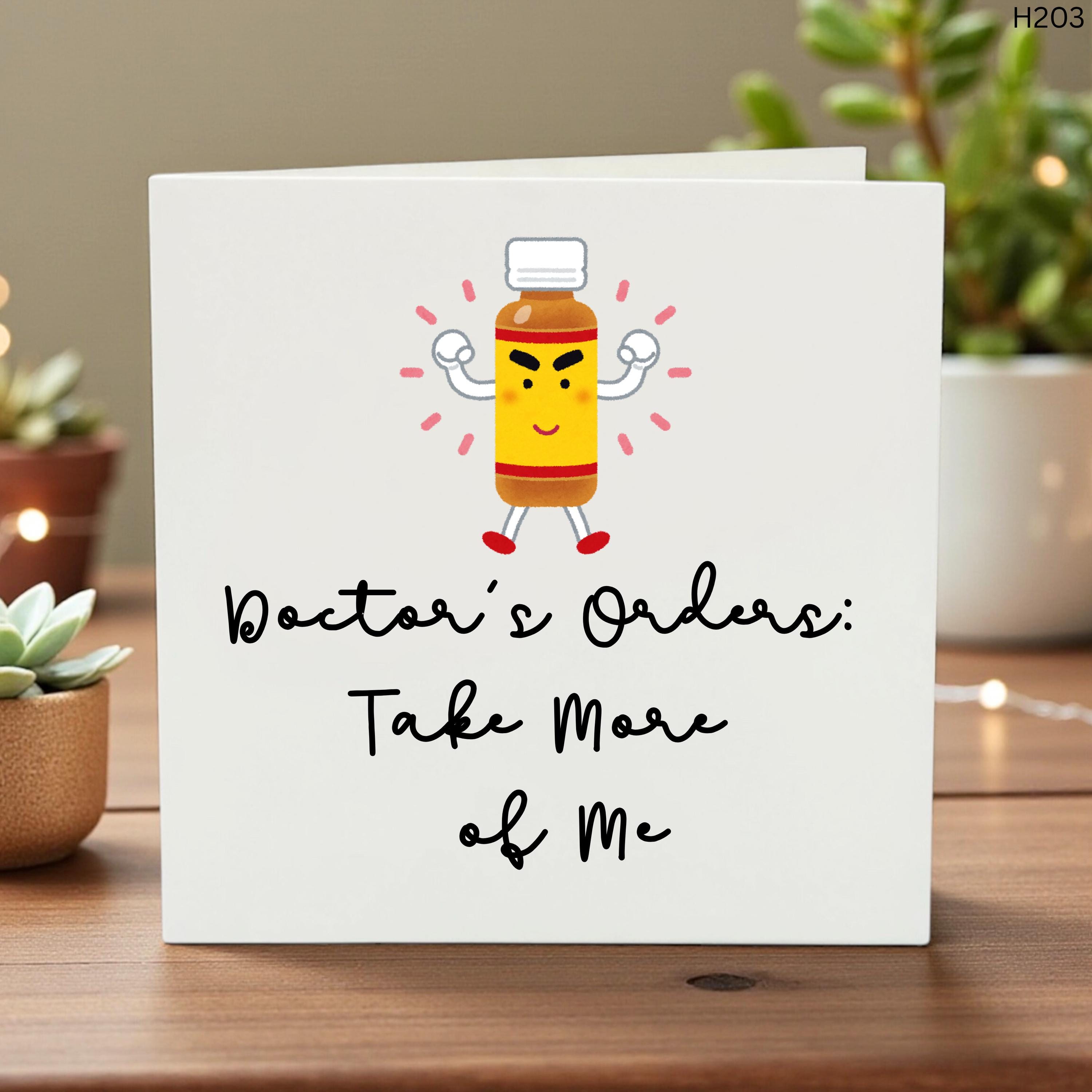 Funny Adult Card, Doctor’s Orders Take More of Me, Naughty Birthday or Anniversary Card, Gag Gift for Wife, Girlfriend, Partner