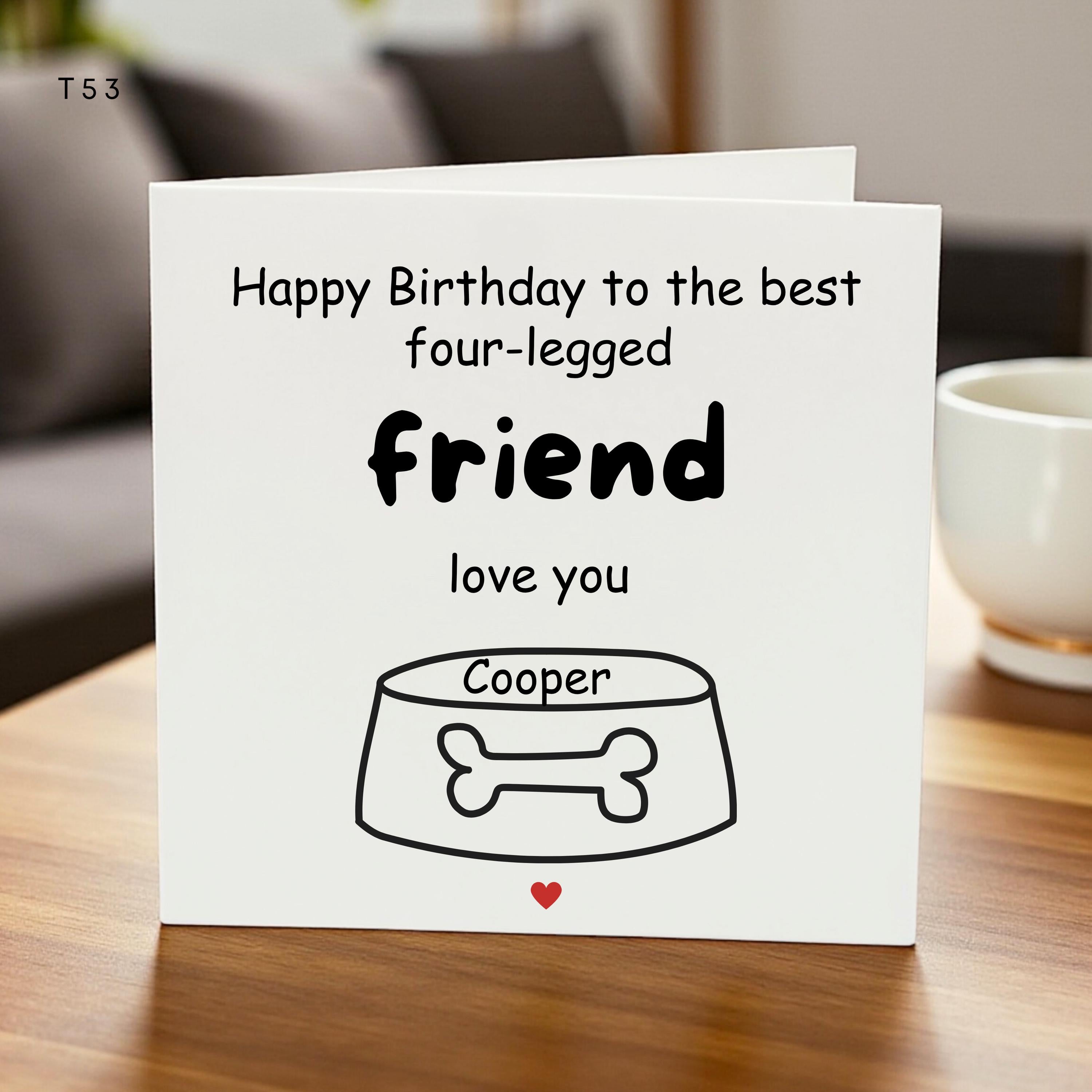 Dog birthday card, dog lover card, pet birthday card, Any Age Dog Birthday, Personalised dog birthday card, Happy Birthday Dog, Doggy 6x6