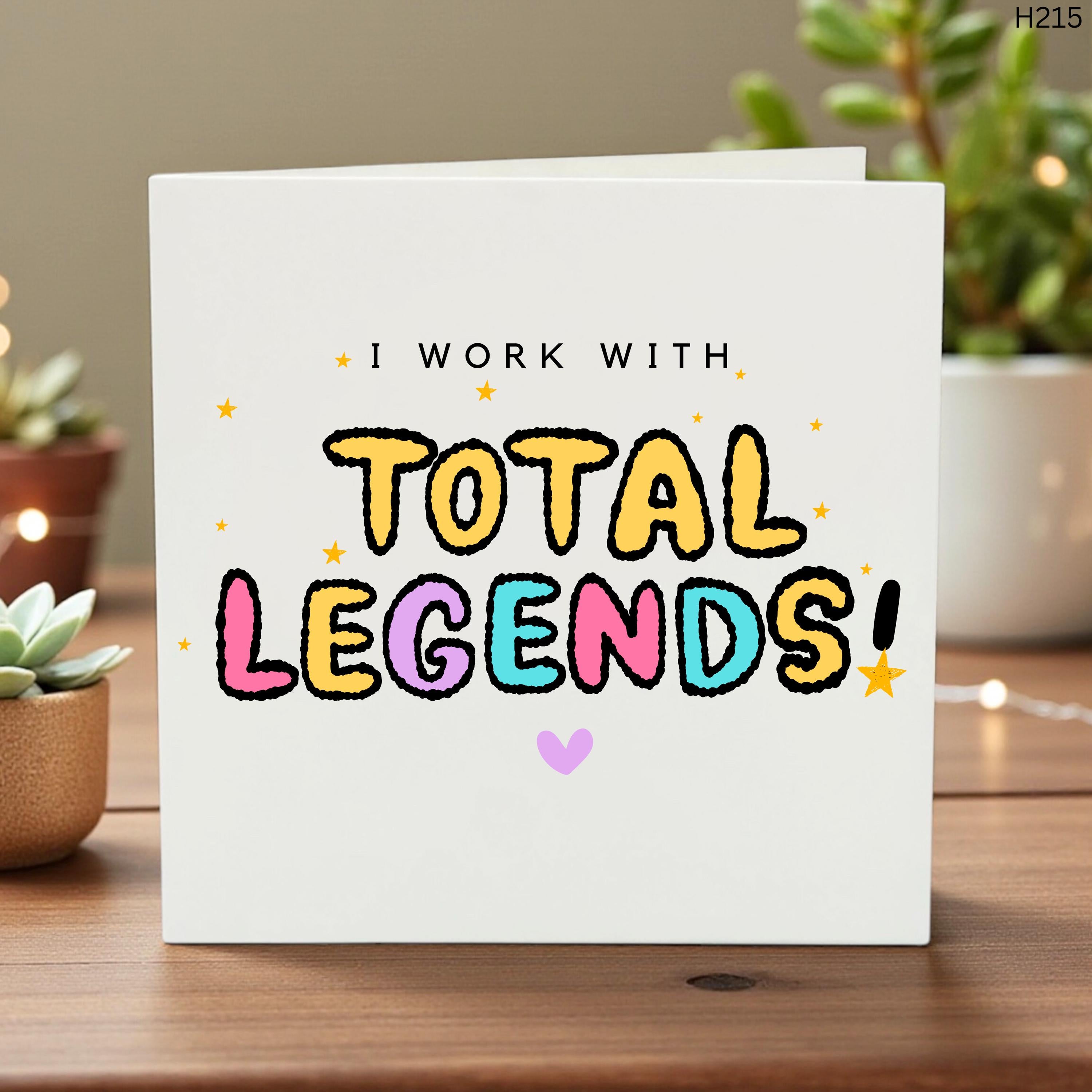 Funny Office Card, I Work With Total Legends, Coworker Gift, Work Farewell Card, Office Appreciation, Leaving Work Card