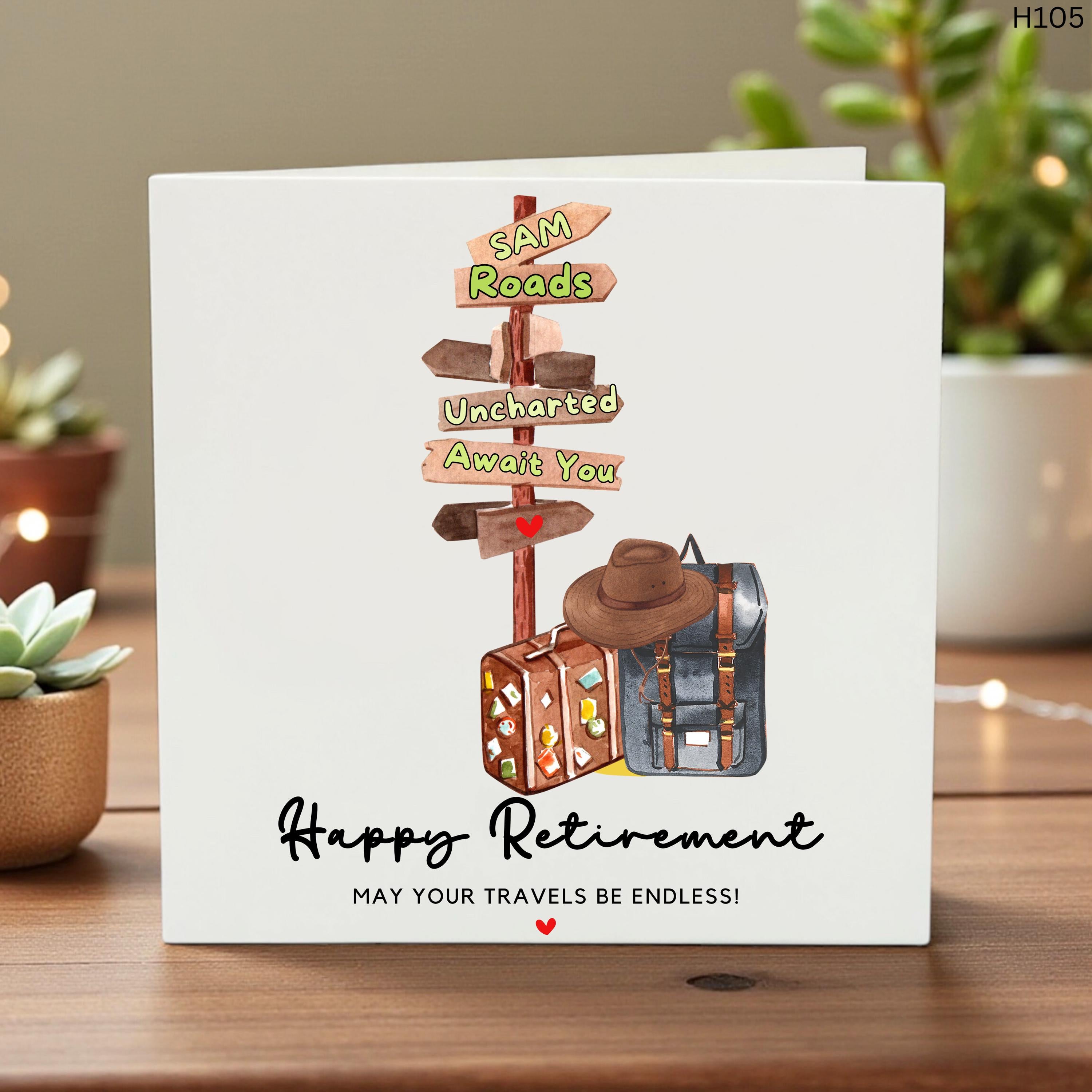 Your Next Adventure Awaits Retirement Card, Personalised Happy Retirement Card, New Chapter Retirement Card, Travel Retirement Card for Him