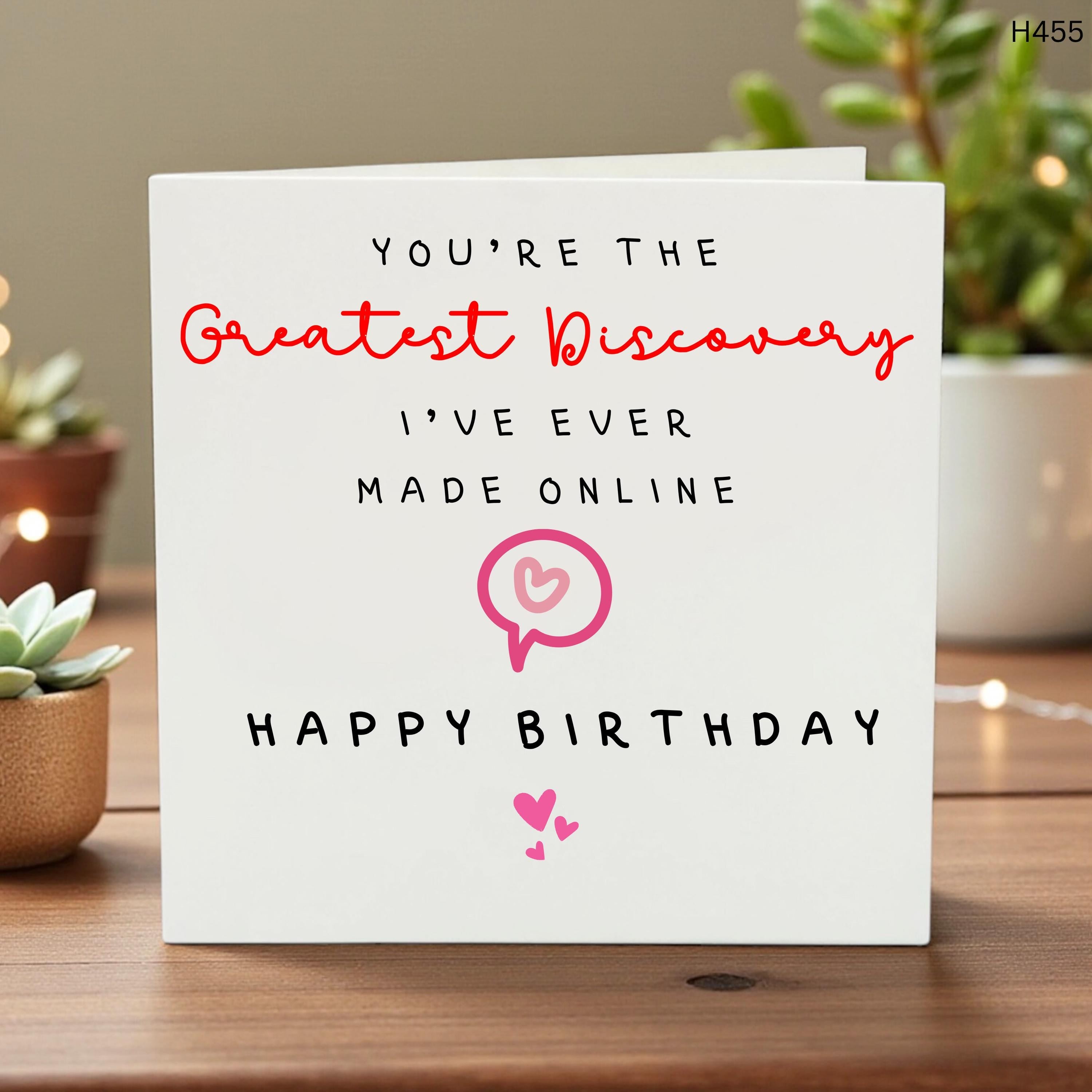 Funny Birthday Card for Online Friend, Unique Virtual Friendship Greeting, Personalized Quirky Digital Card, Custom Birthday Gift - Online
