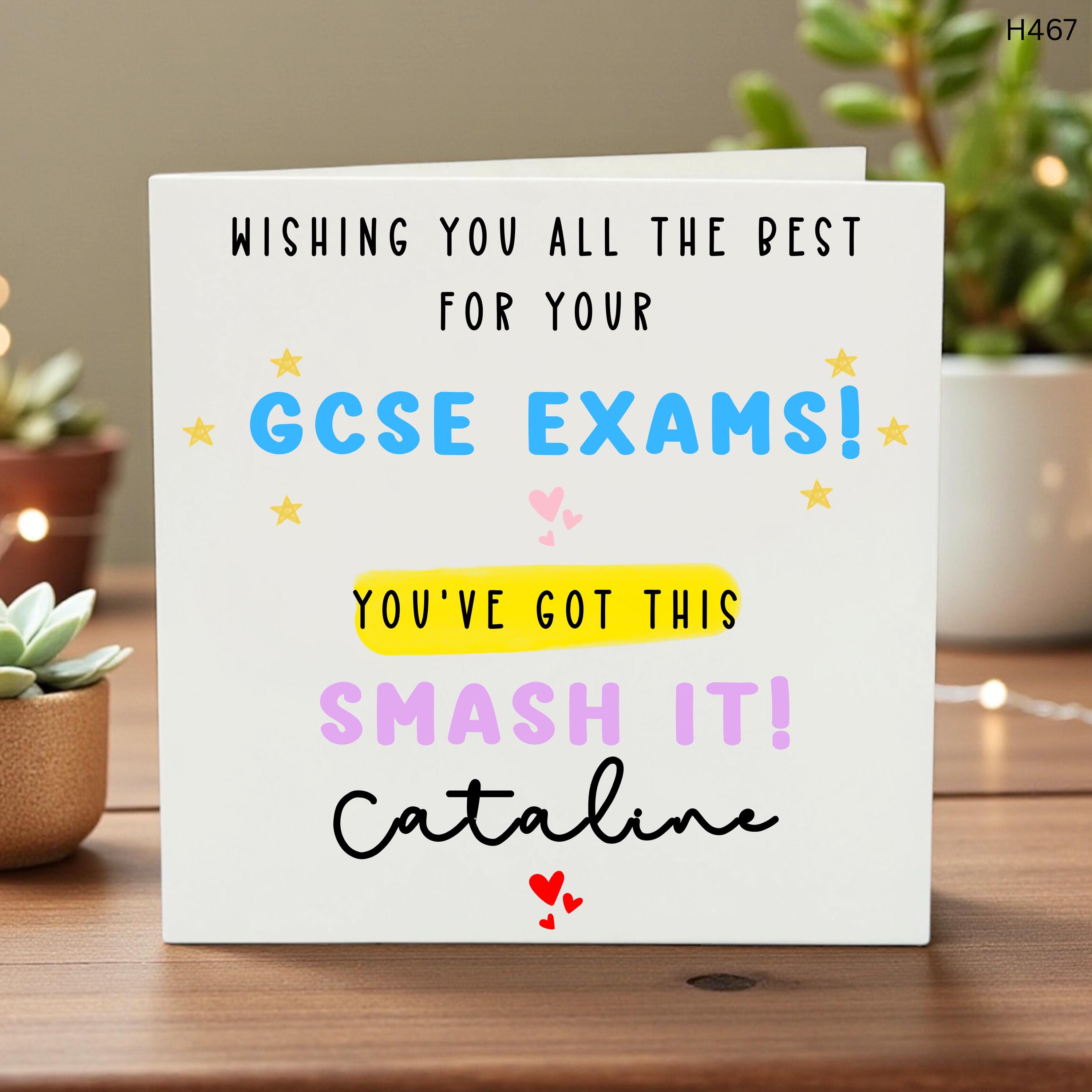 GCSE Exam Card for Students, Good Luck Exam Greeting, You’ve Got This Smash It Encouragement Card