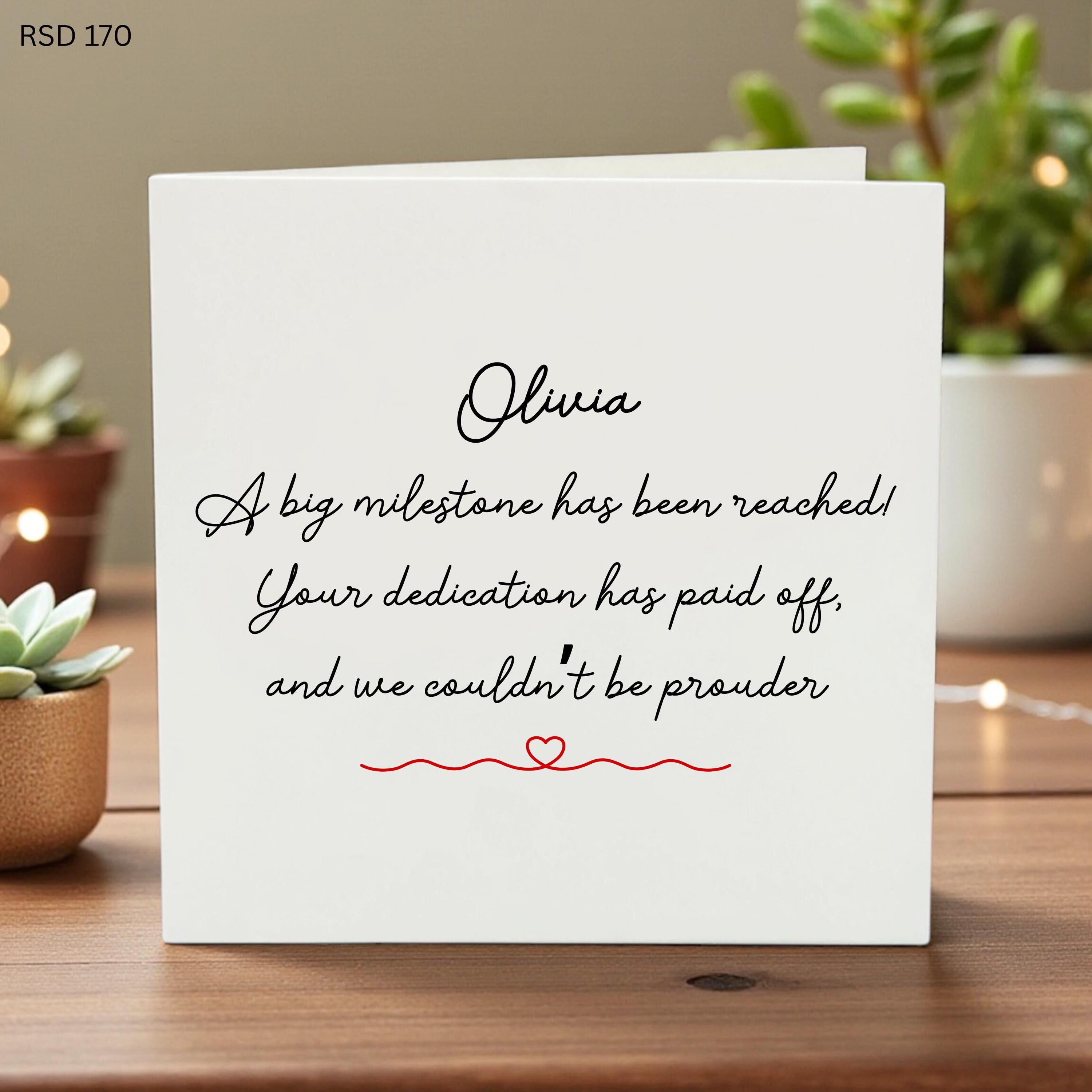 Personalized Graduation Card 2026, Congratulations Graduate Card for Her, Custom Milestone Celebration Gift, Class of 2026 High School