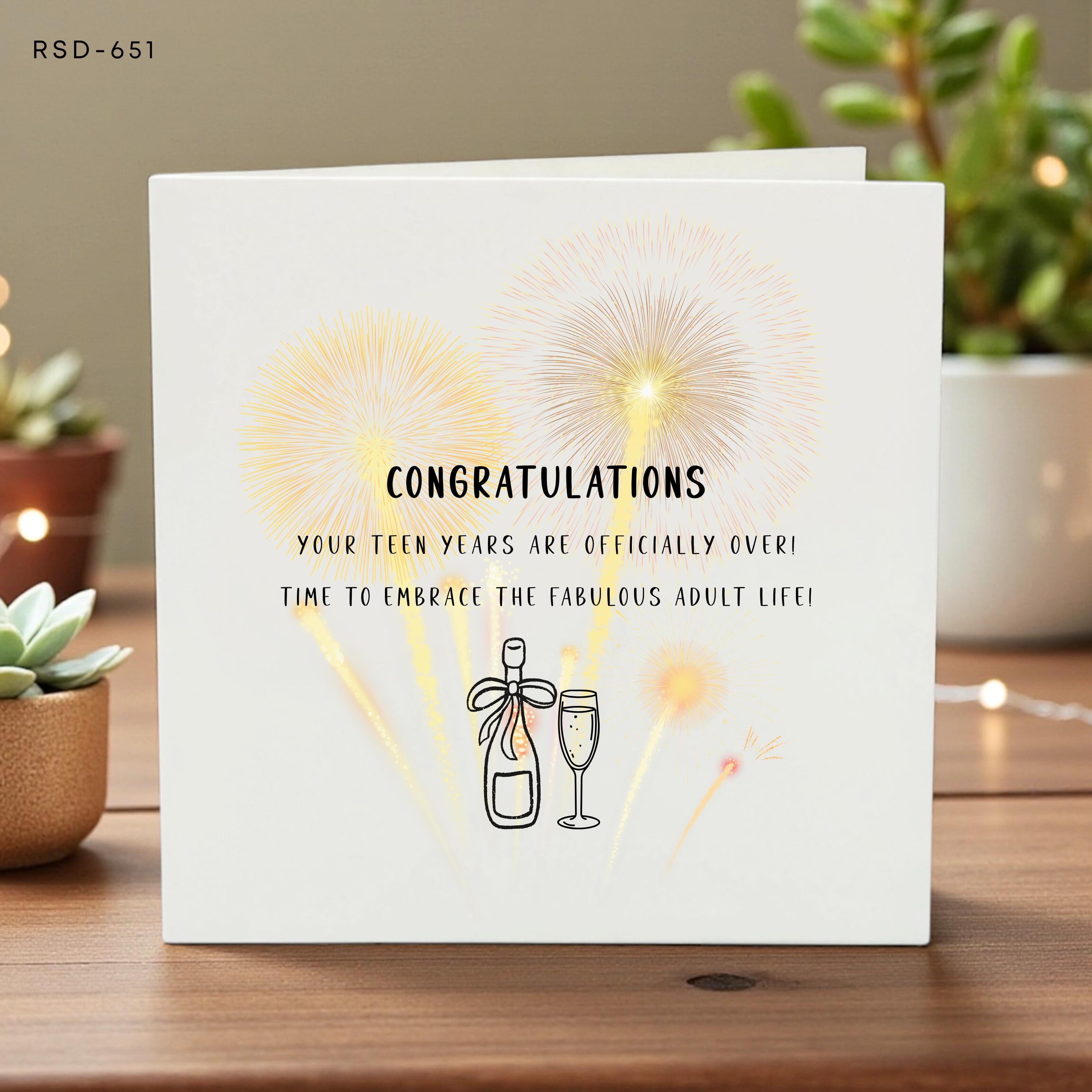Personalized 20th Birthday Card, Custom Name Adult Celebration Greeting, Fabulous Keepsake Card, Elegant 20th Birthday Gift