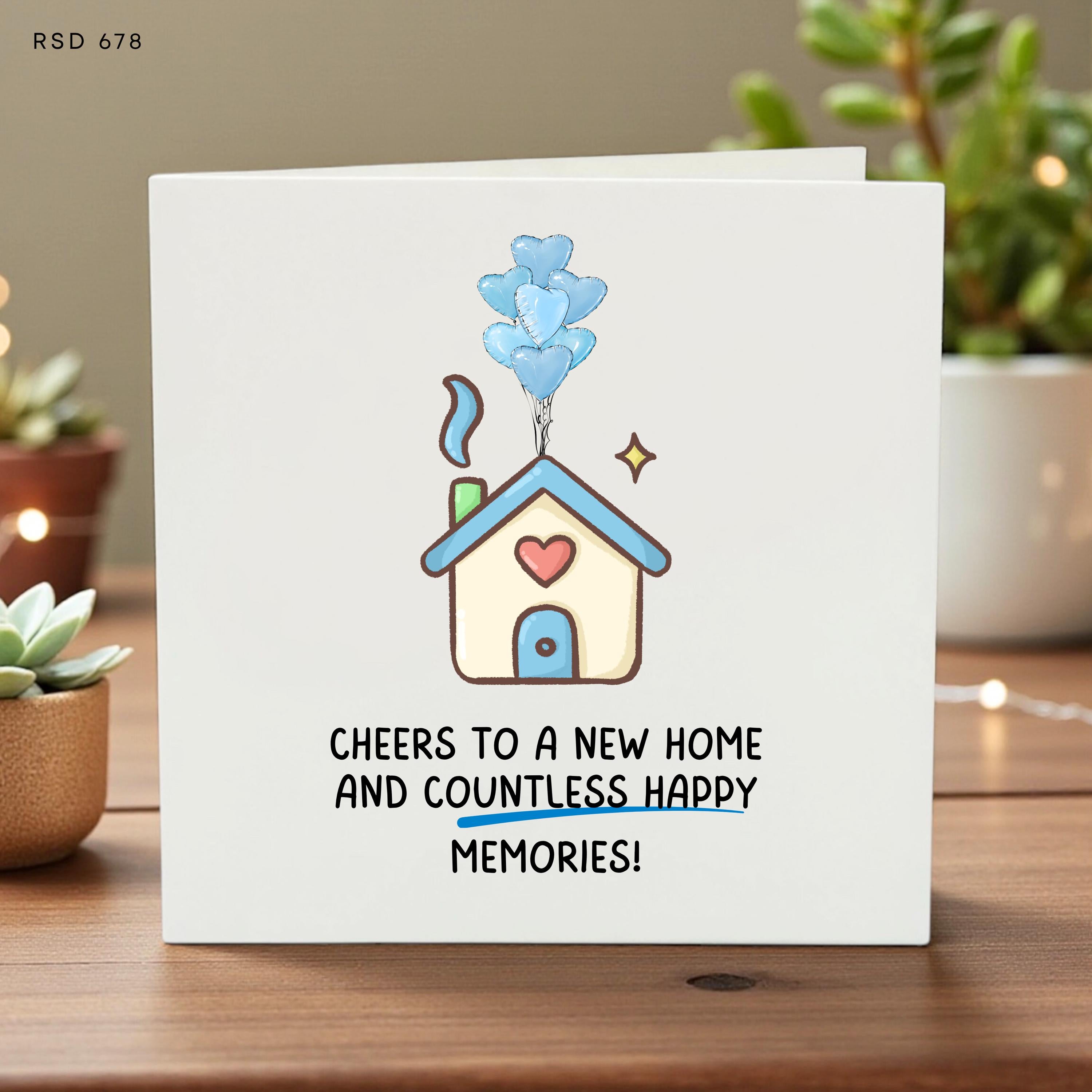 New Home Greeting Card, Moving House Card, Homeowner Celebration, Personalized Card, Housewarming Keepsake, Cute Illustration