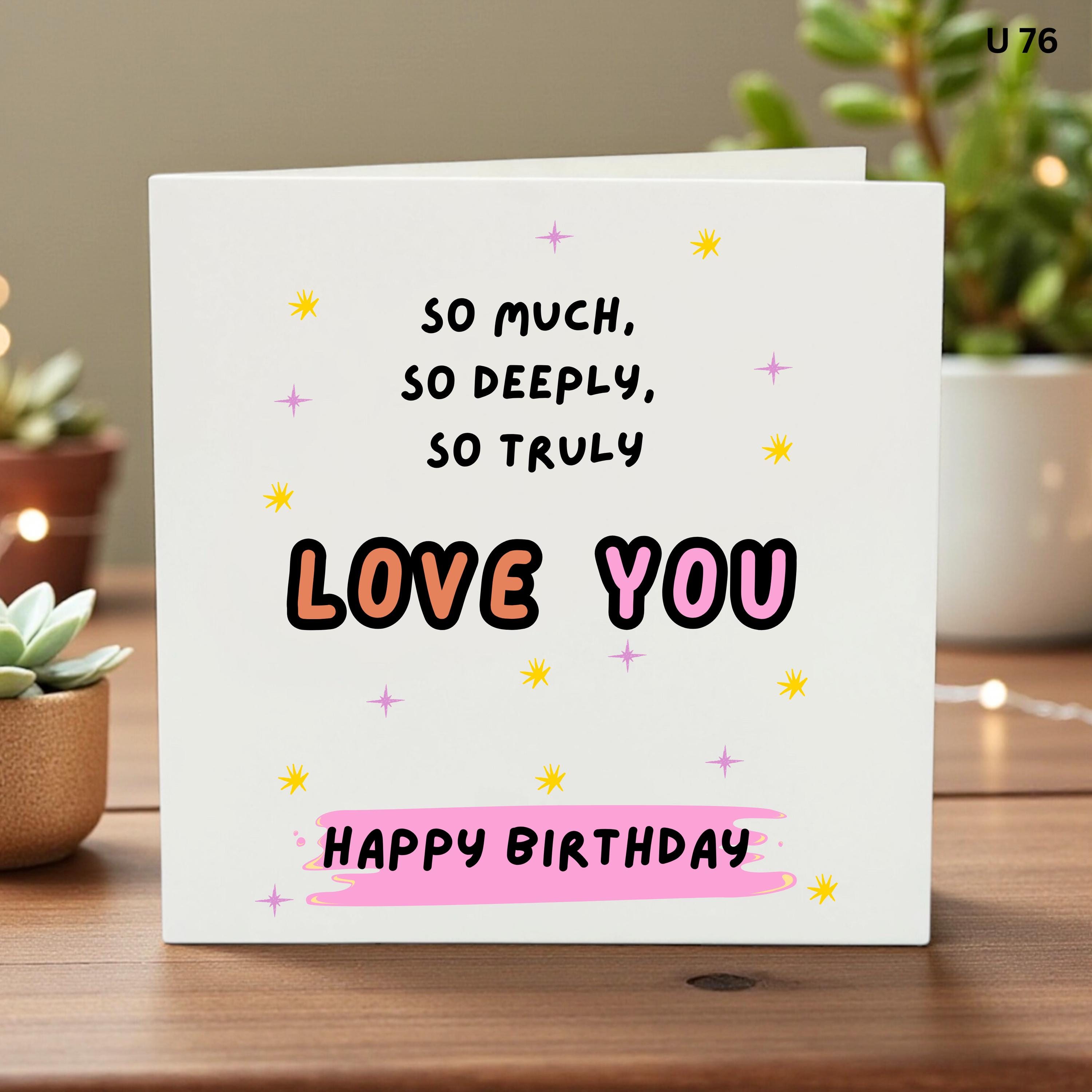 Romantic Birthday Card, Deep Love Birthday Gift, Sentimental Card for Partner, Anniversary Card for Him or Her, Thoughtful Birthday Message
