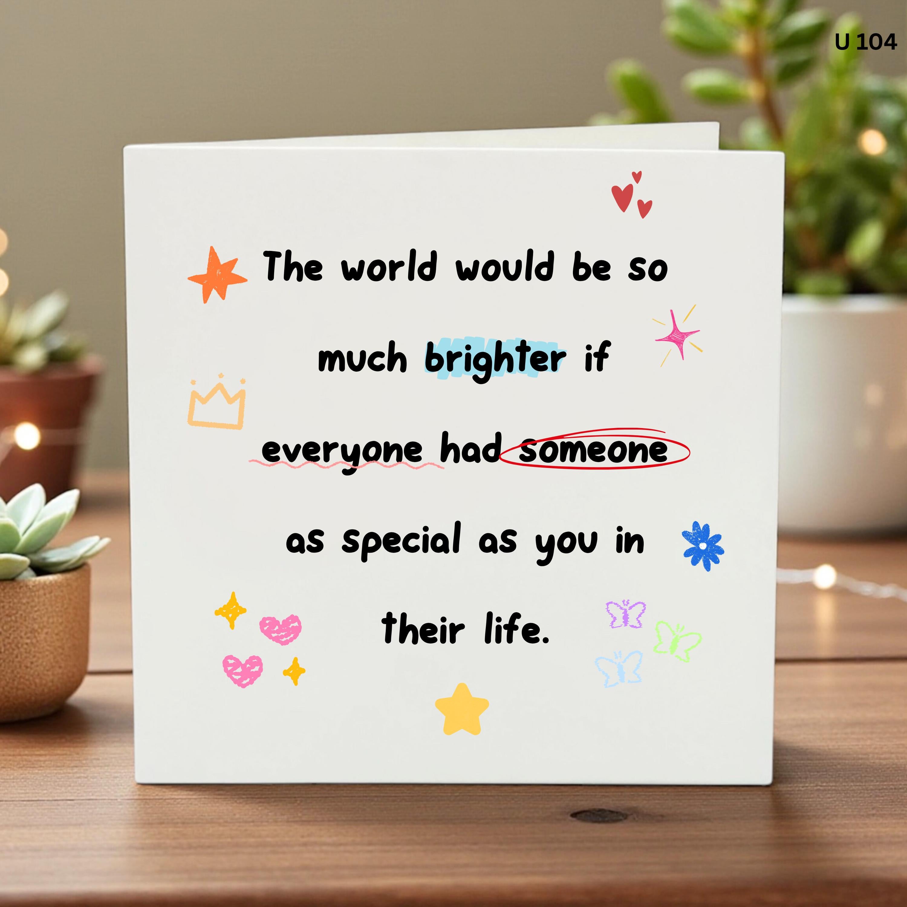 Appreciation Greeting Card, Special Person Note, Uplifting Compliment Card, Thinking of You, Kindness Gift, Friend Birthday Card, Love Note