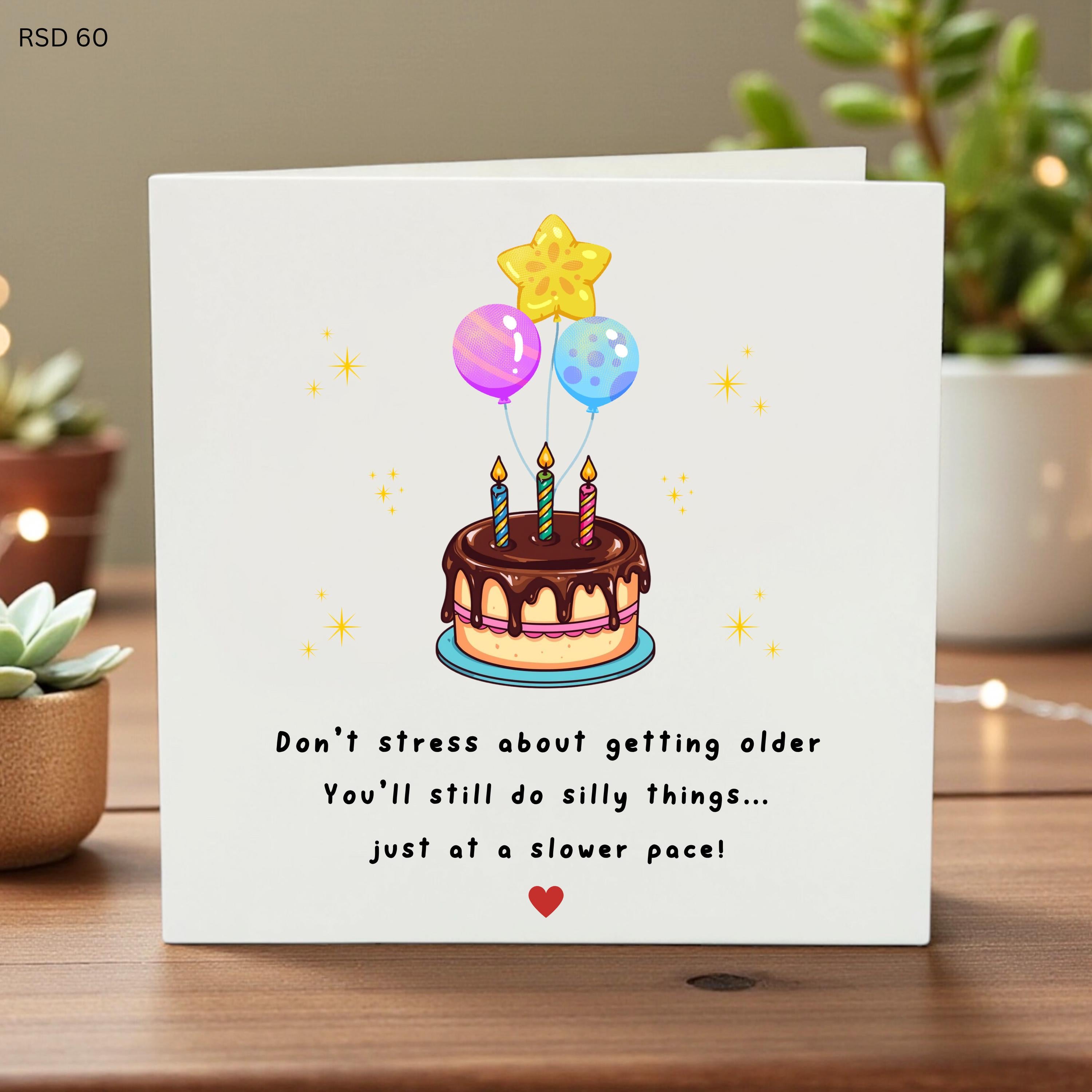 Funny Birthday Card for Adults, Silly Celebration Greeting, Playful Cake Illustration, Personalized Humor Card, Unique Gift Idea