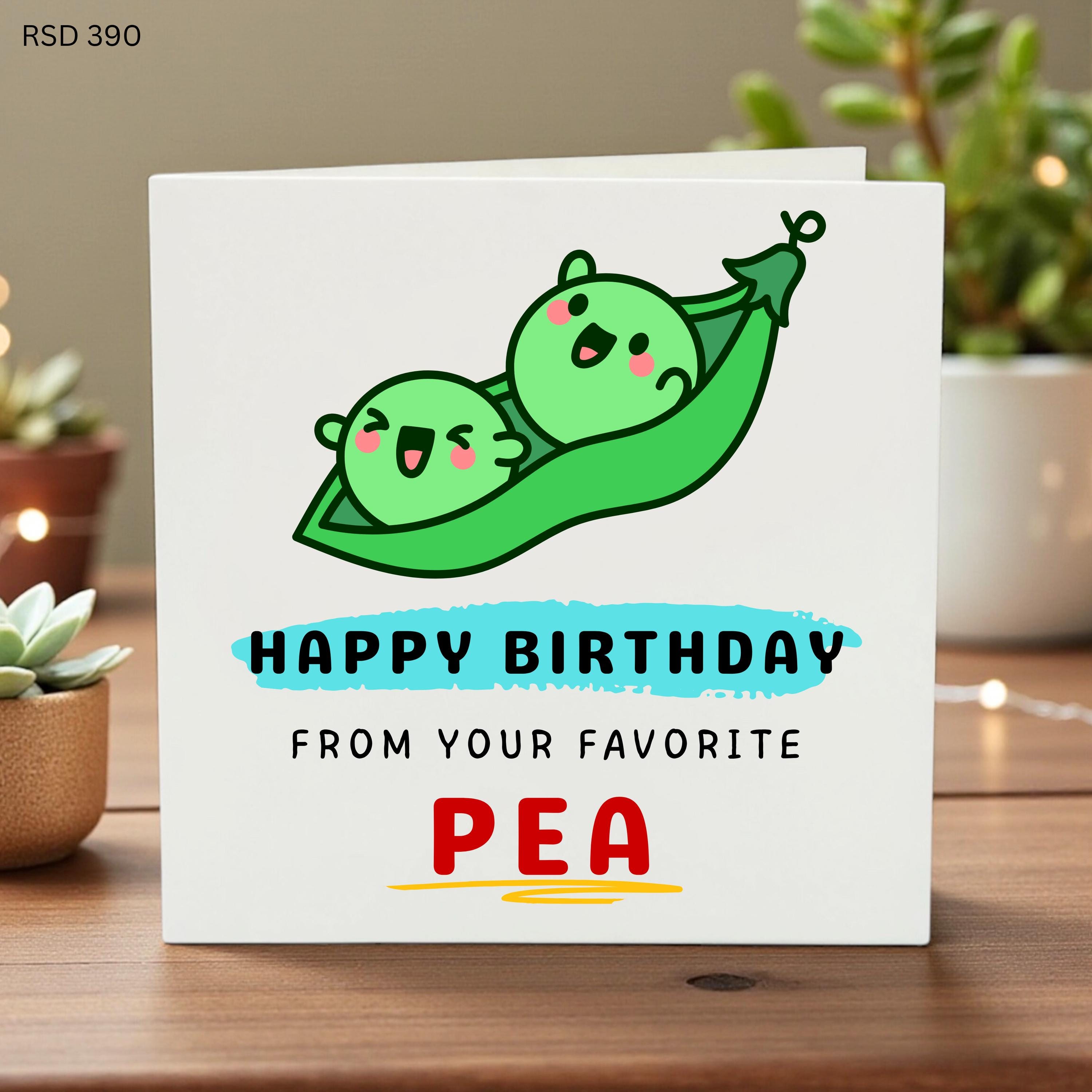 Funny Husband Birthday Card, Hap-Pea Birthday To My Amazing Husband, Pea Pun Card, Best Husband Birthday Card, Joke Card, For Him 6x6