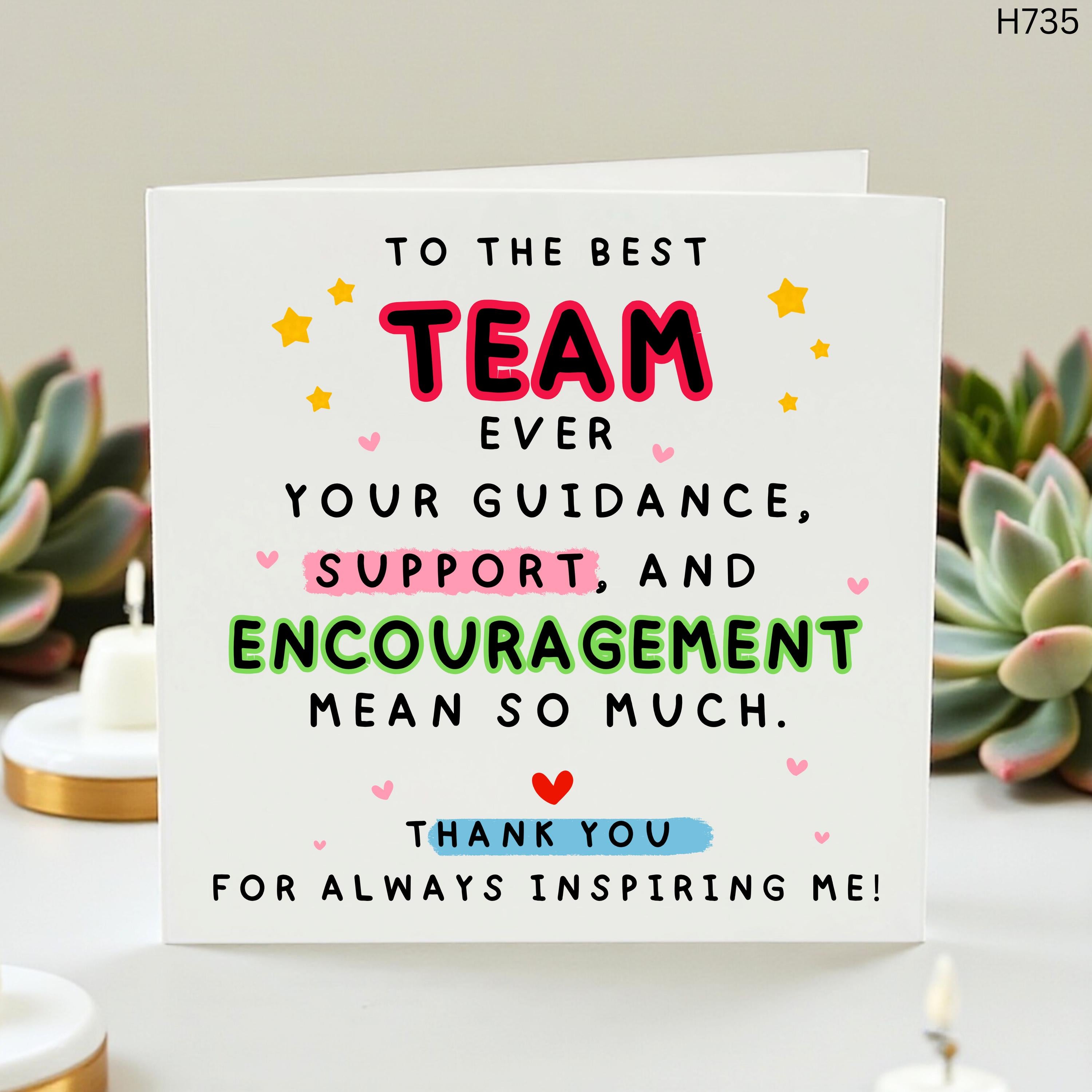 Thank You Team Card, Appreciation Card for Team, Funny Work Thank You Card, Amazing Team Card, Staff Coworker Thank You Card,6x6