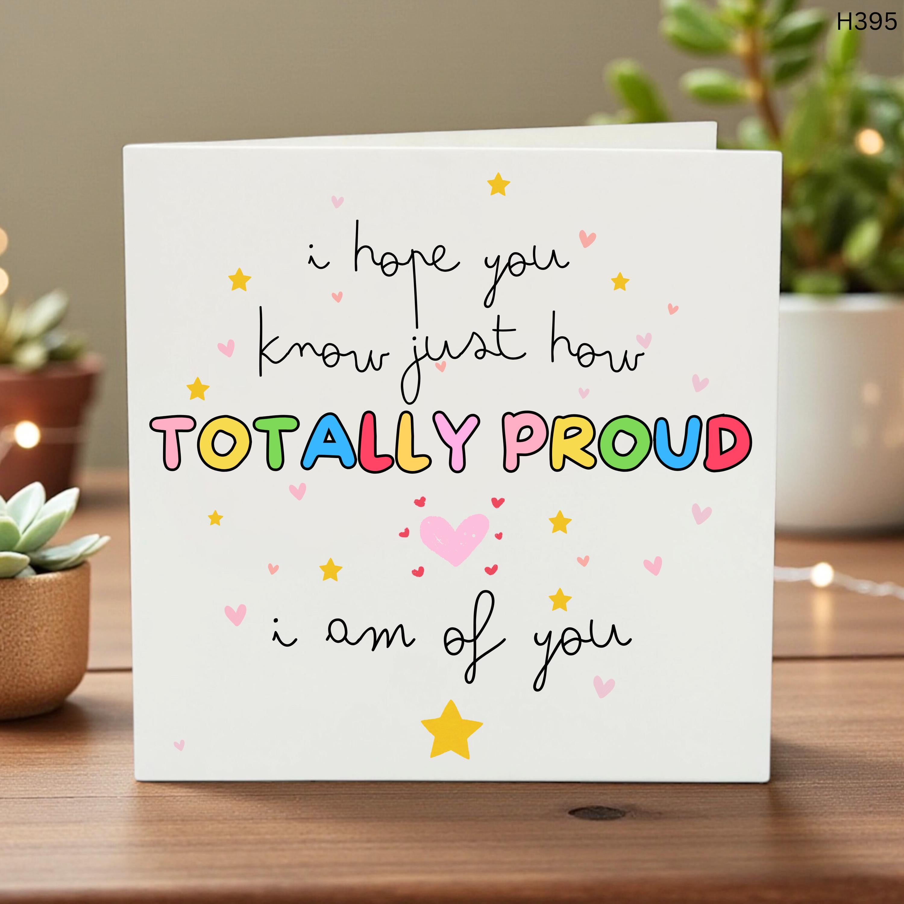 Totally Proud Greeting Card, Encouragement Card for Achievement, Congratulations Card for Kids, Teens, Adults, Motivational Card