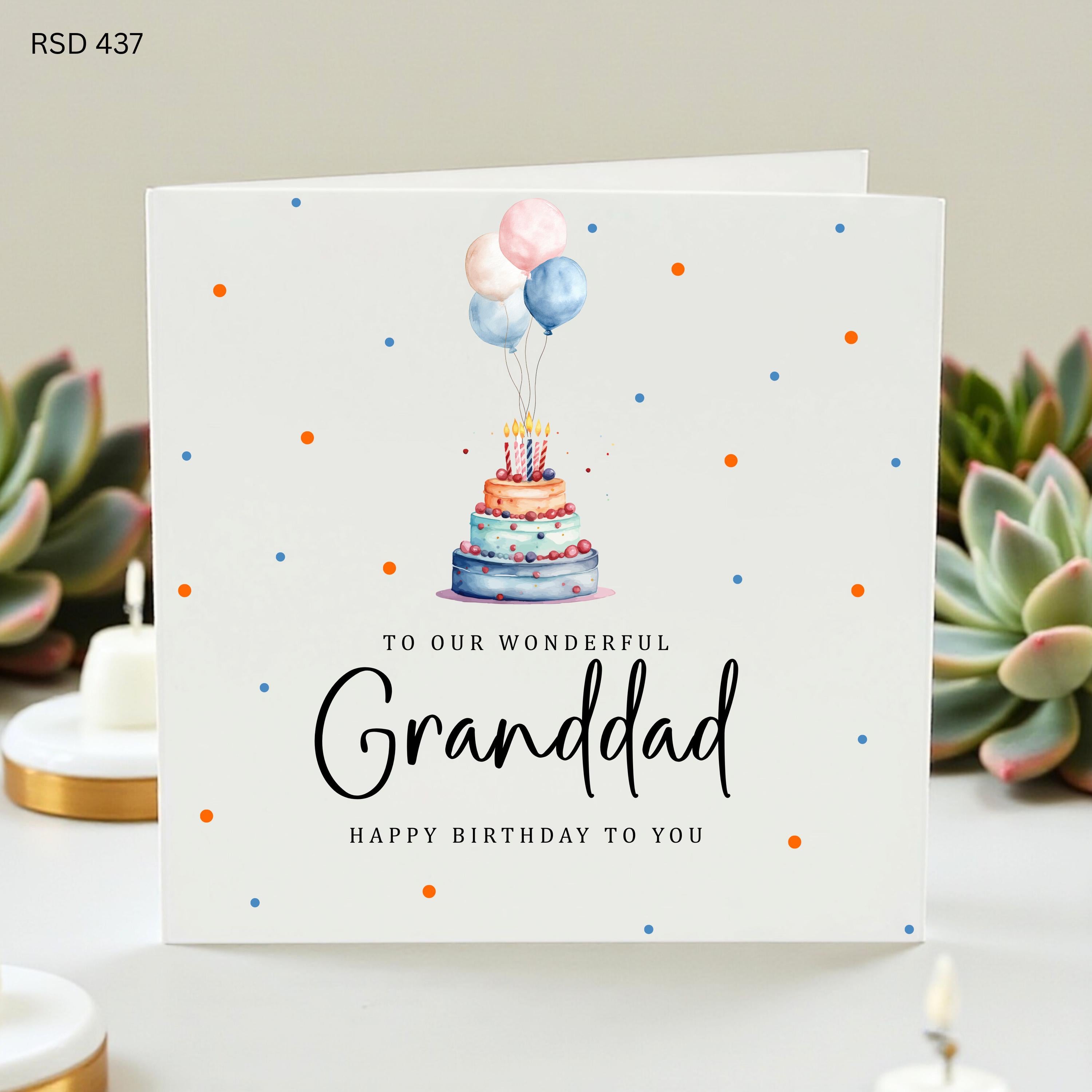 Granddad Birthday Card, Personalized Birthday Card for Grandad, Custom Grandfather Gift, Birthday Card for Him, Best Grandad Ever