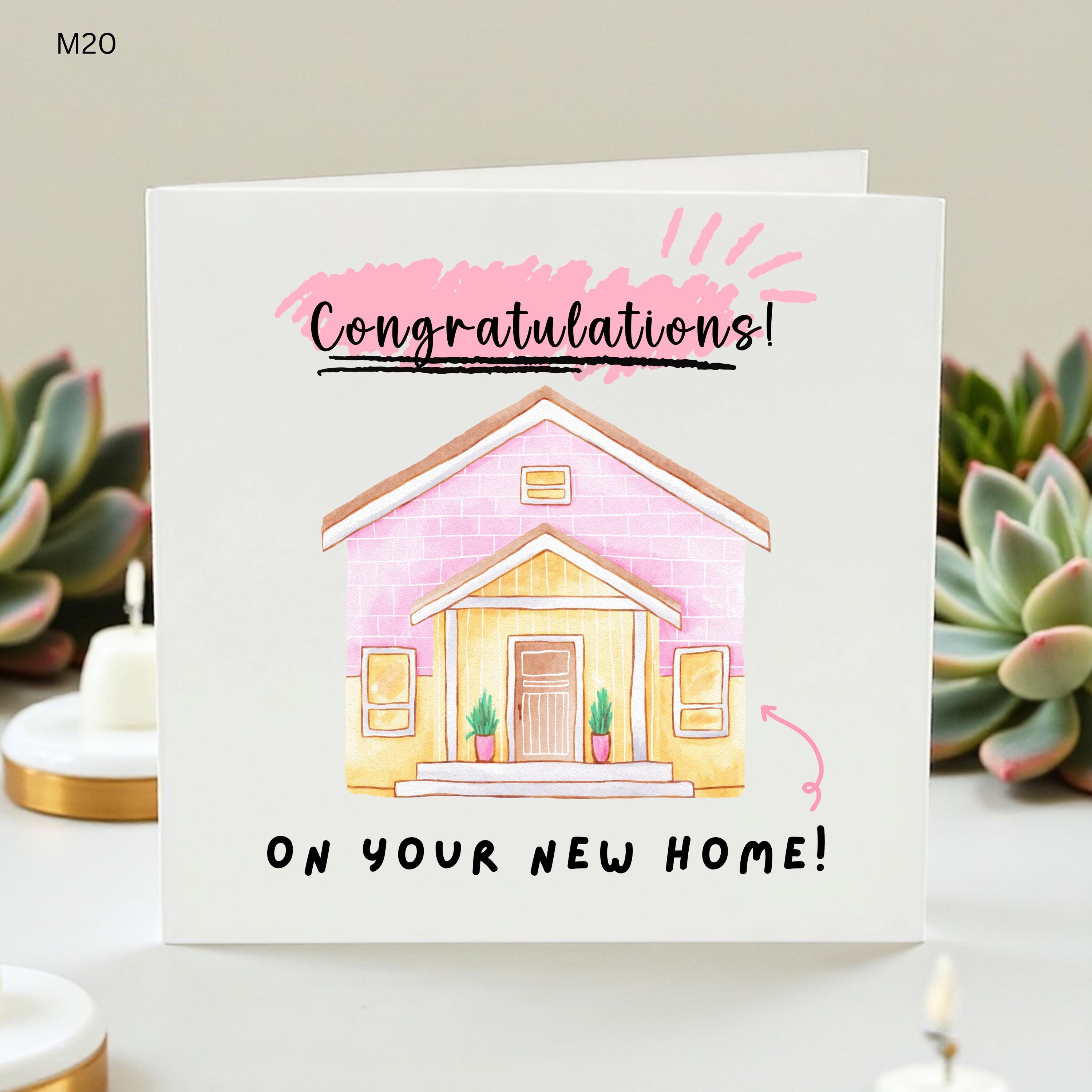 New Home Card, Congratulations New Home, Housewarming Card, First Home Gift, Moving Day Card, Personalized House Card, Homeowner Gift