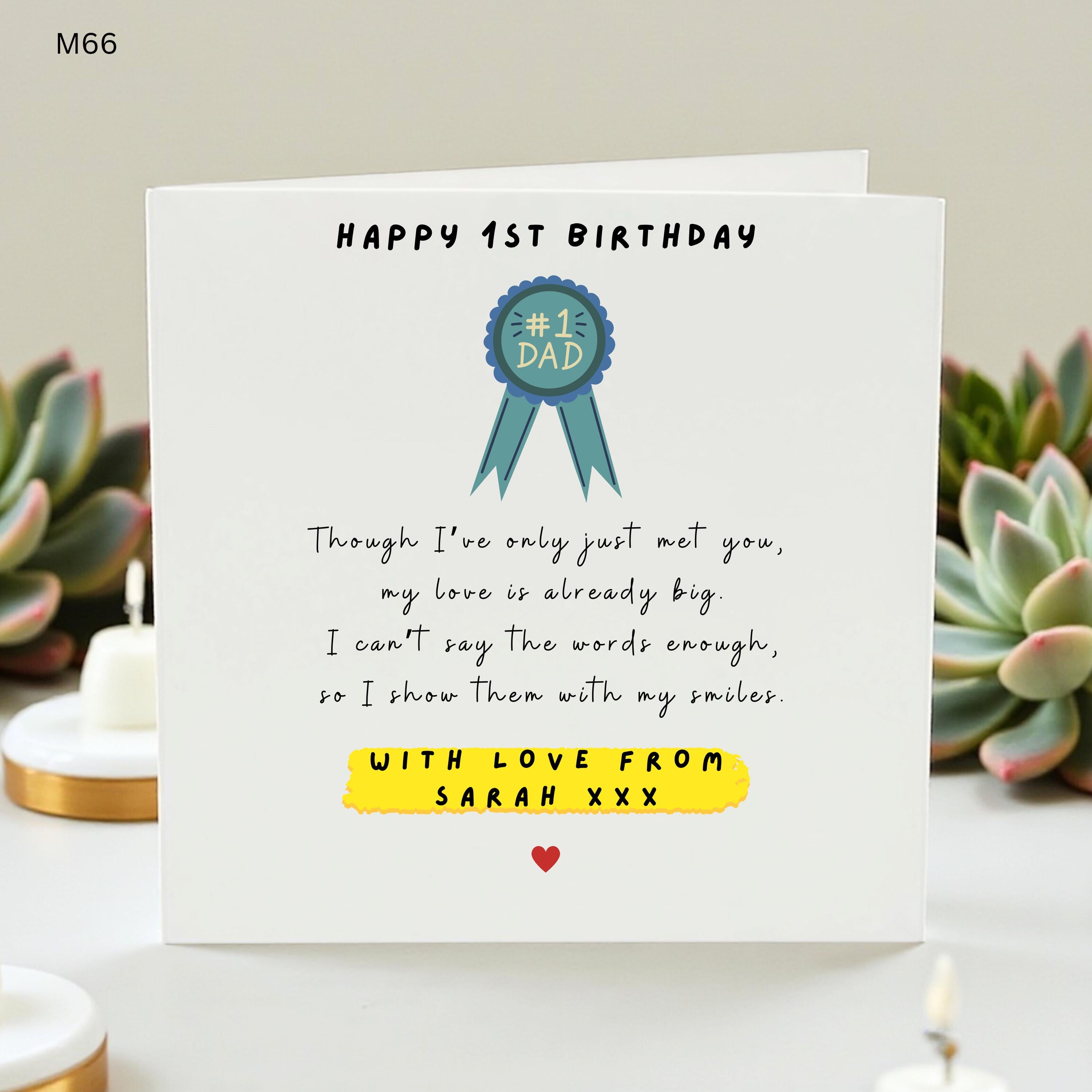 First Birthday Card for Dad, Personalized Card from Baby, #1 Dad Birthday Card, New Dad Gift, First Birthday as a Daddy, Keepsake for Him