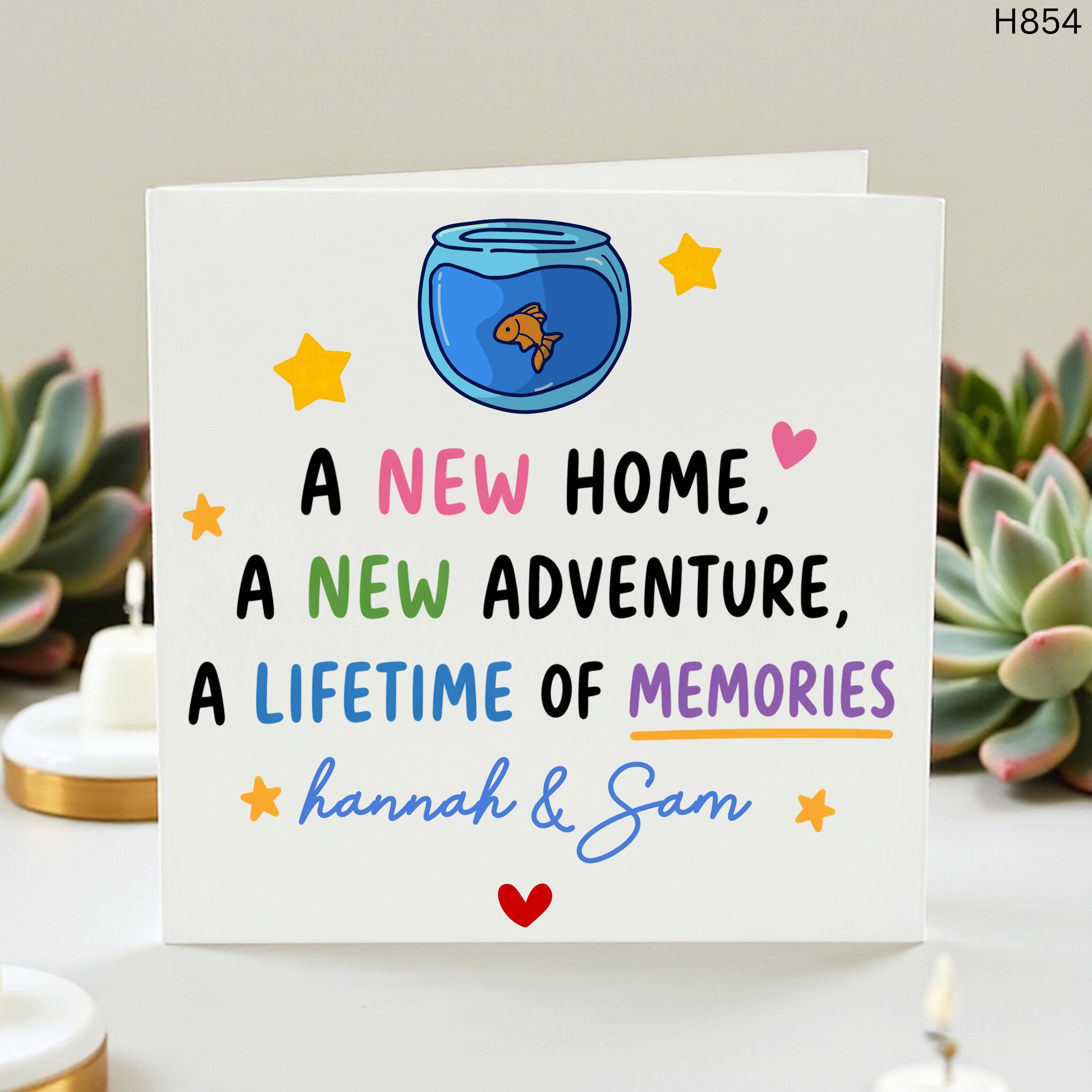 Personalized New Home Card, Housewarming Gift for Couples, First Home Keepsake Card, New Adventure Card, Moving Day Gift, Custom Greeting