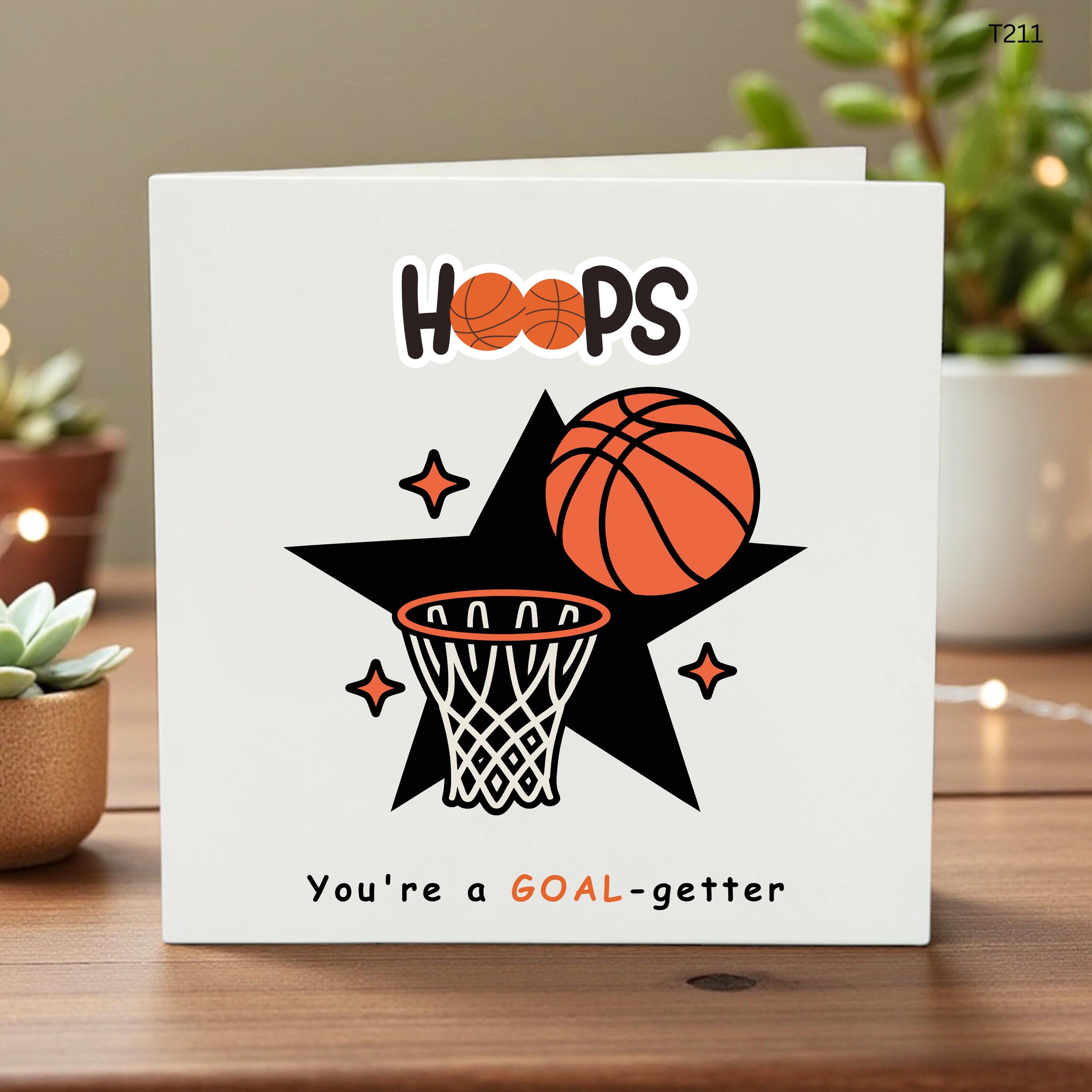Basketball Encouragement Card, Sports Motivational Gift, You Are A Goal Getter Card, Basketball Player Gift, Coaching Thank You, Athlete
