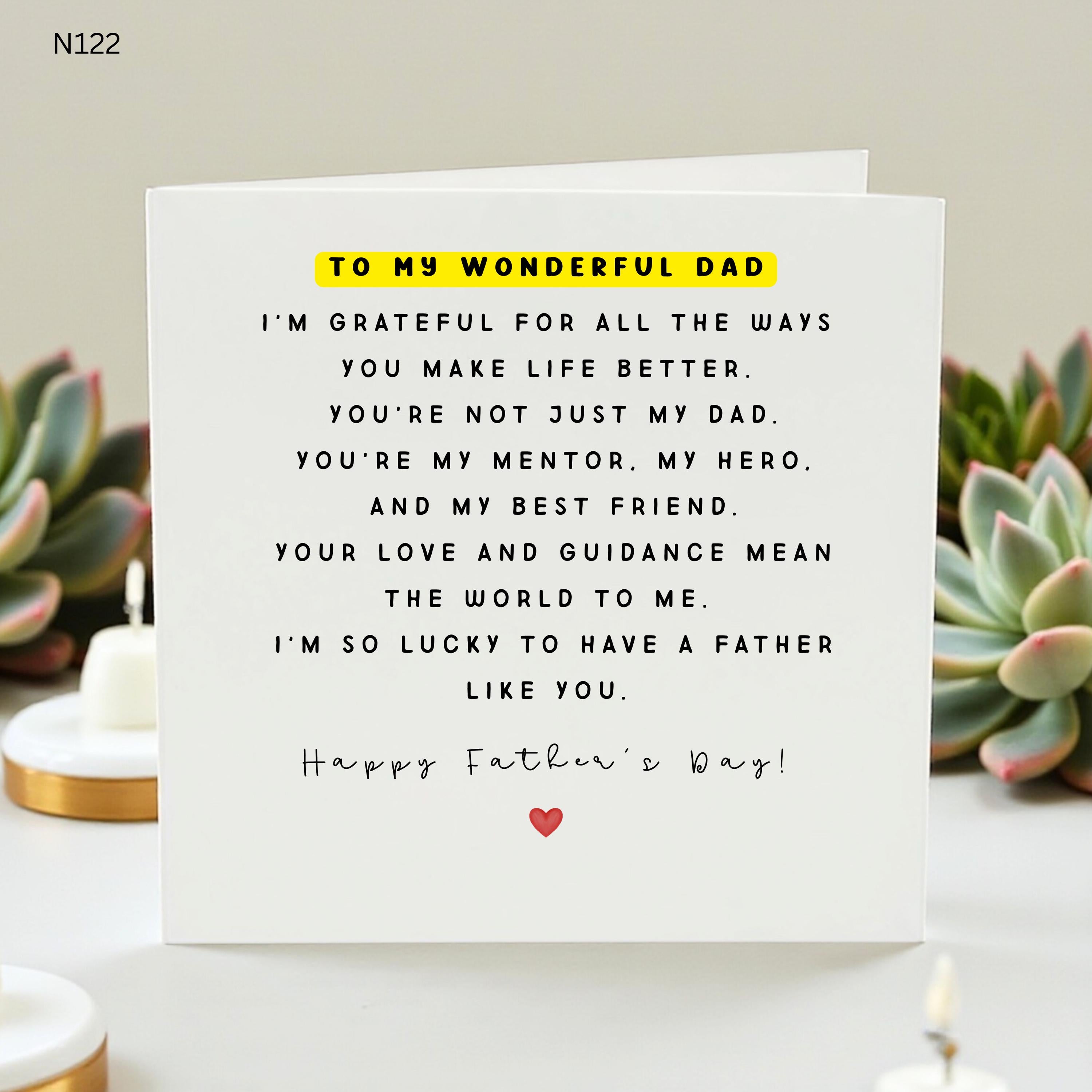 Father's Day Card for Dad, Personalized Dad Birthday Card Card for Father, Gift for Dad from Daughter or Son, Best Dad Ever,Dad Appreciation