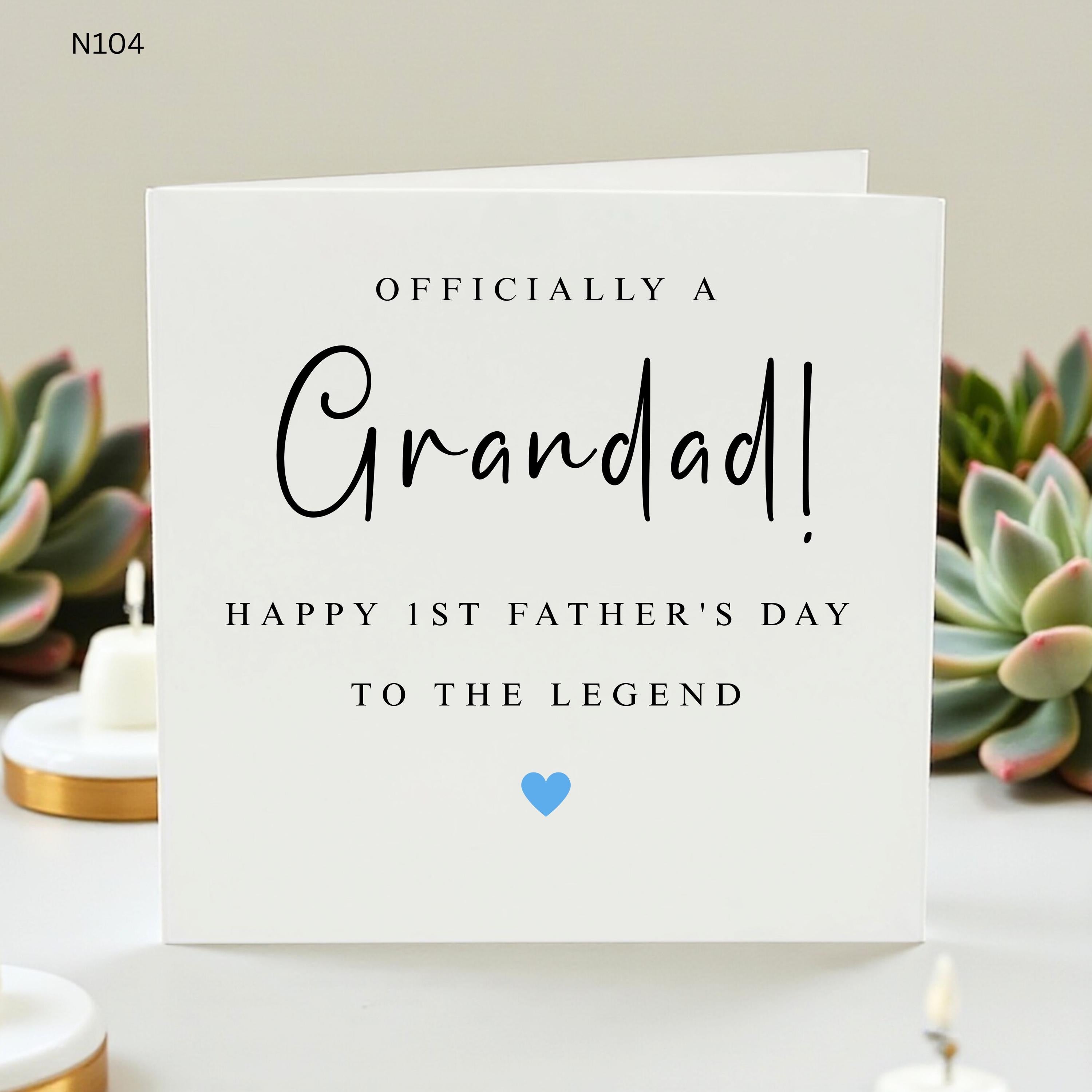 First Grandad Father's Day Card, Officially A Grandad, 1st Fathers Day Card, New Grandad Gift, Gift for New Grandfather, From Grandchild