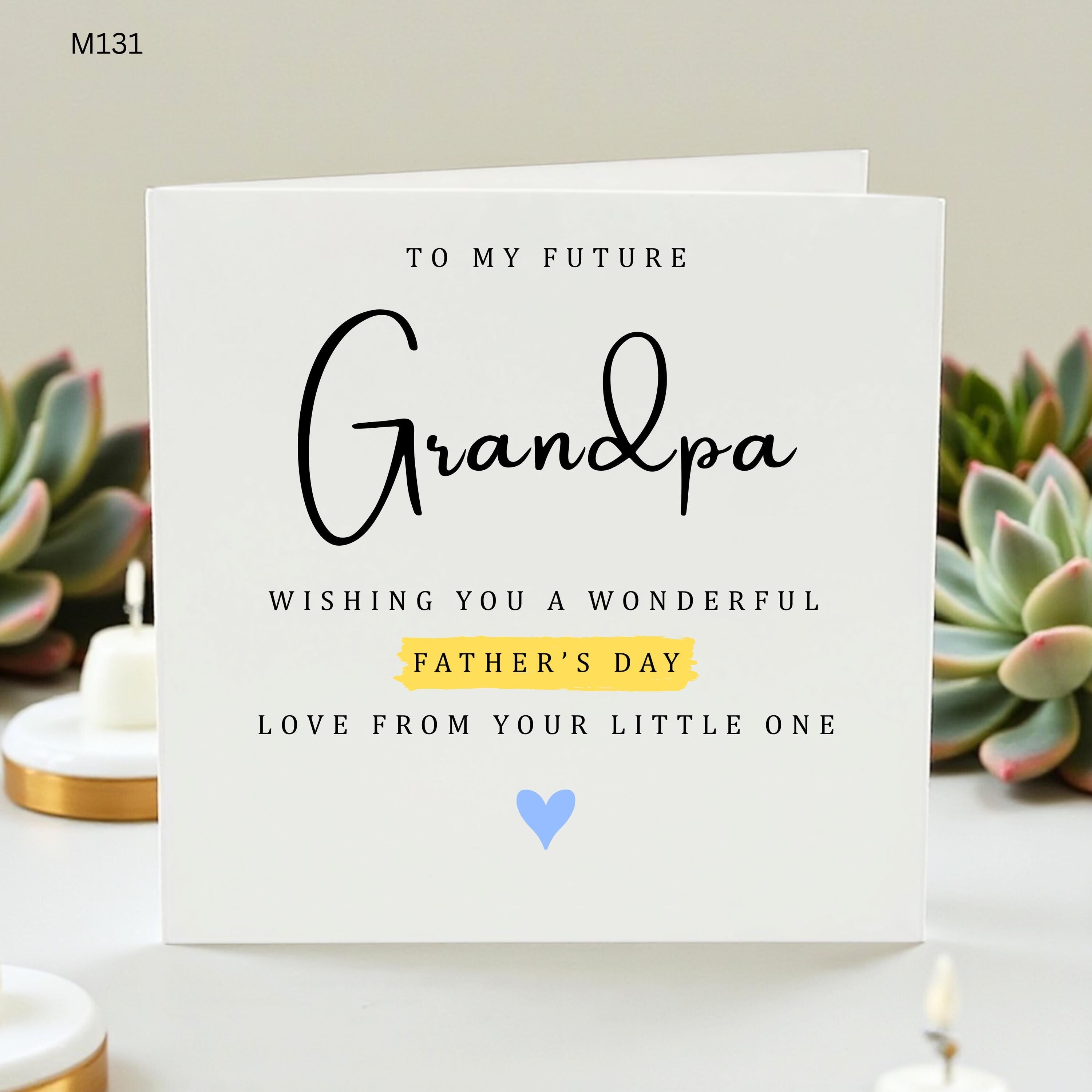 Future Grandpa Father’s Day Card, Pregnancy Announcement Card, First Time Grandpa Gift, Baby Reveal to Grandparents,Expecting Gift from Baby