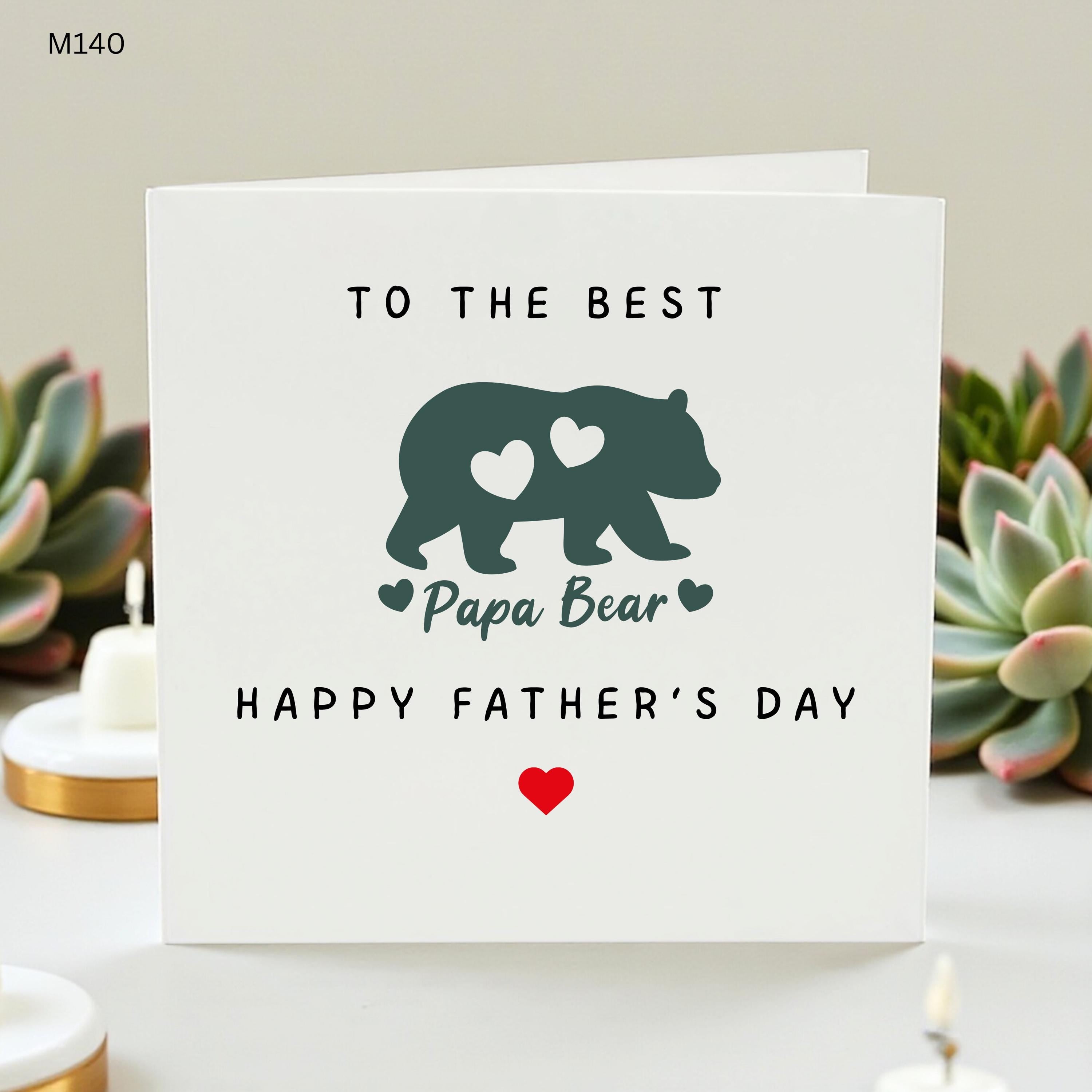 Papa Bear Father’s Day Card, Best Dad Ever, Cute Bear Card, Father’s Day Gift for Dad, New Dad Gift, First Time Dad, Gift from Kids
