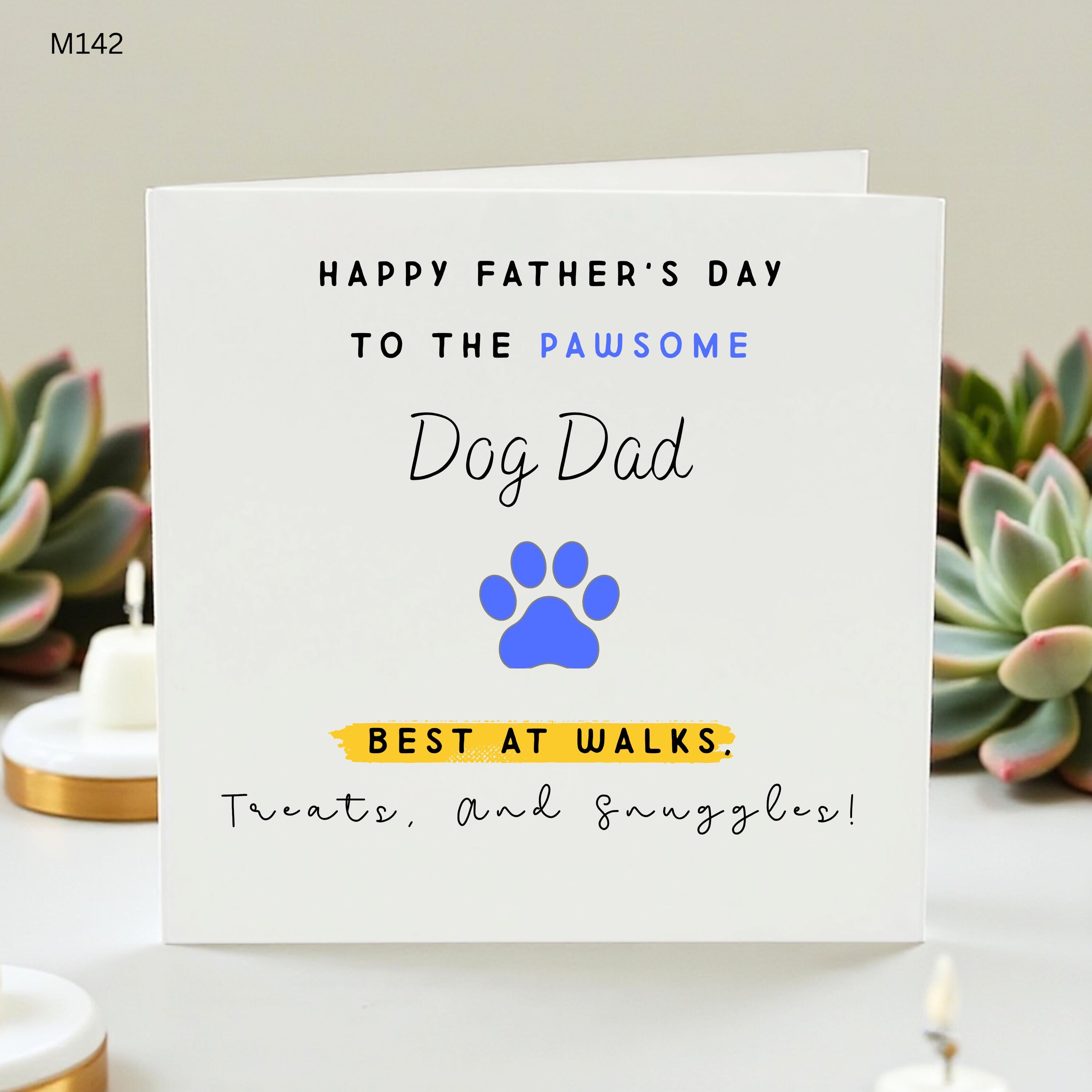 Dog Dad Father's Day Card, Pawsome Dog Dad Gift, From The Dog, Funny Pet Dad Birthday Card, Card for Dog Lover, First Father's Day Pet Dad