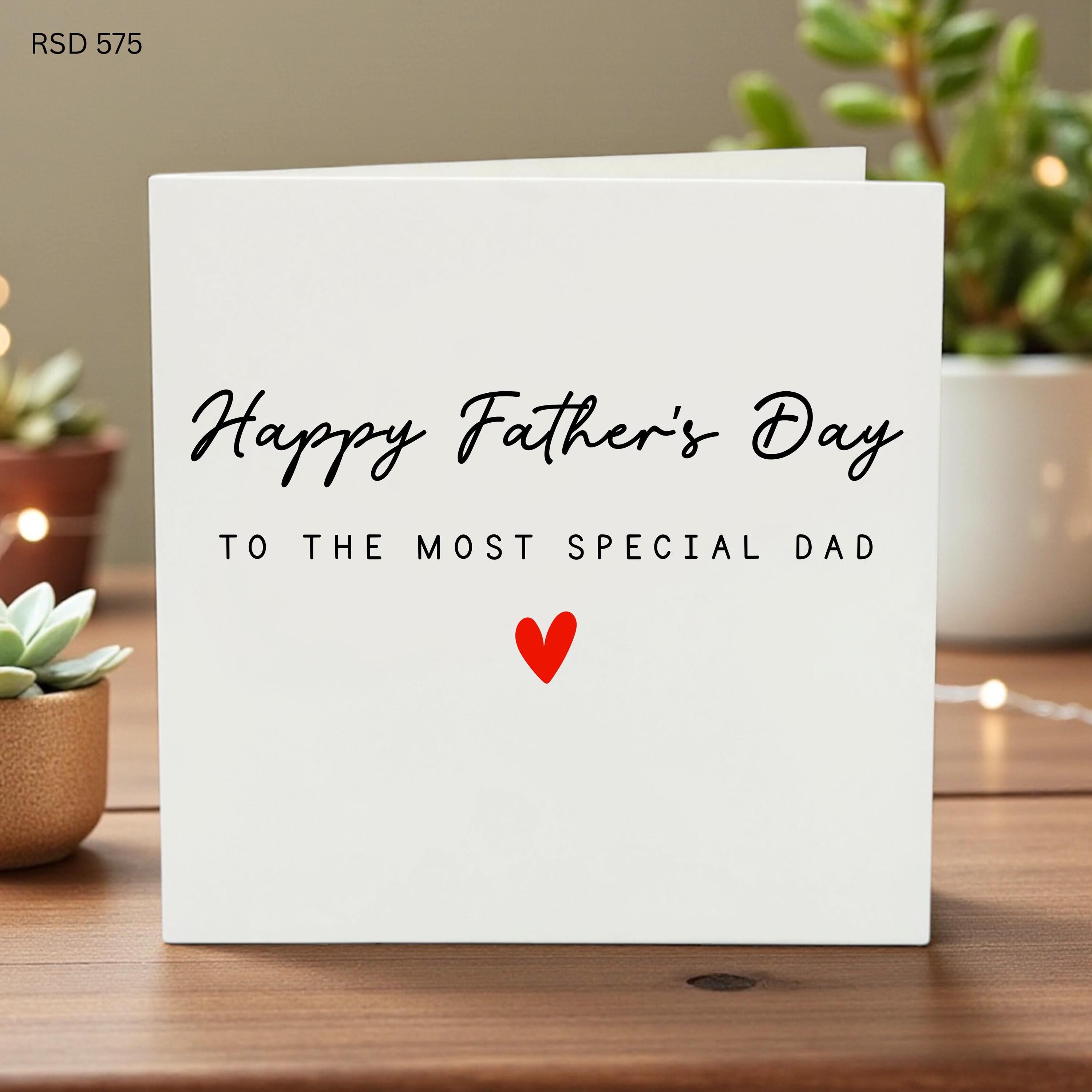 Happy Father’s Day Card to The Most Special Dad, Personalized Love Card, Unique Dad Gift, Kids Card, Heartwarming Father Card