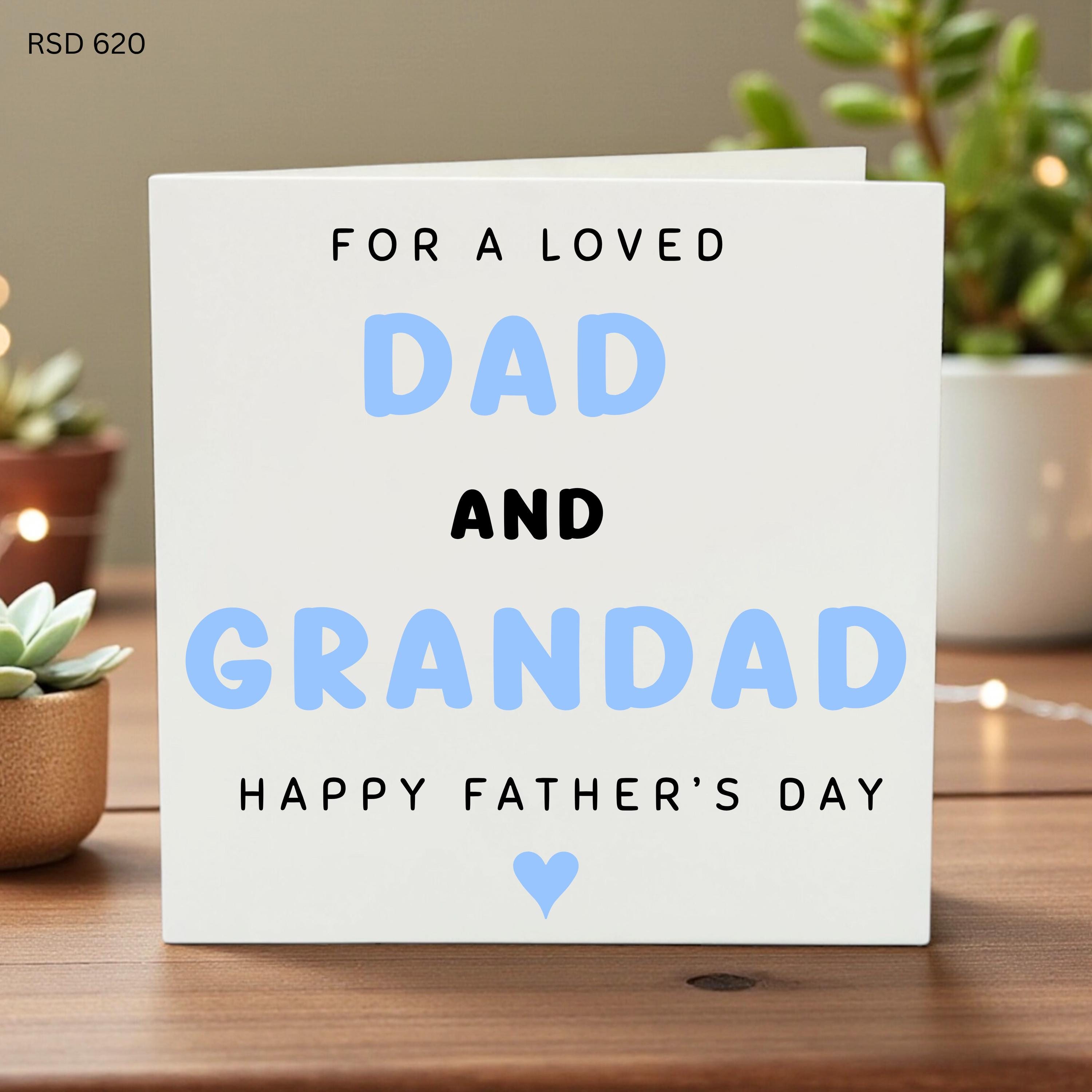 Personalized Father’s Day Card for Dad and Grandad, Special Greeting, Handmade Birthday Card, Family Gift Keepsake