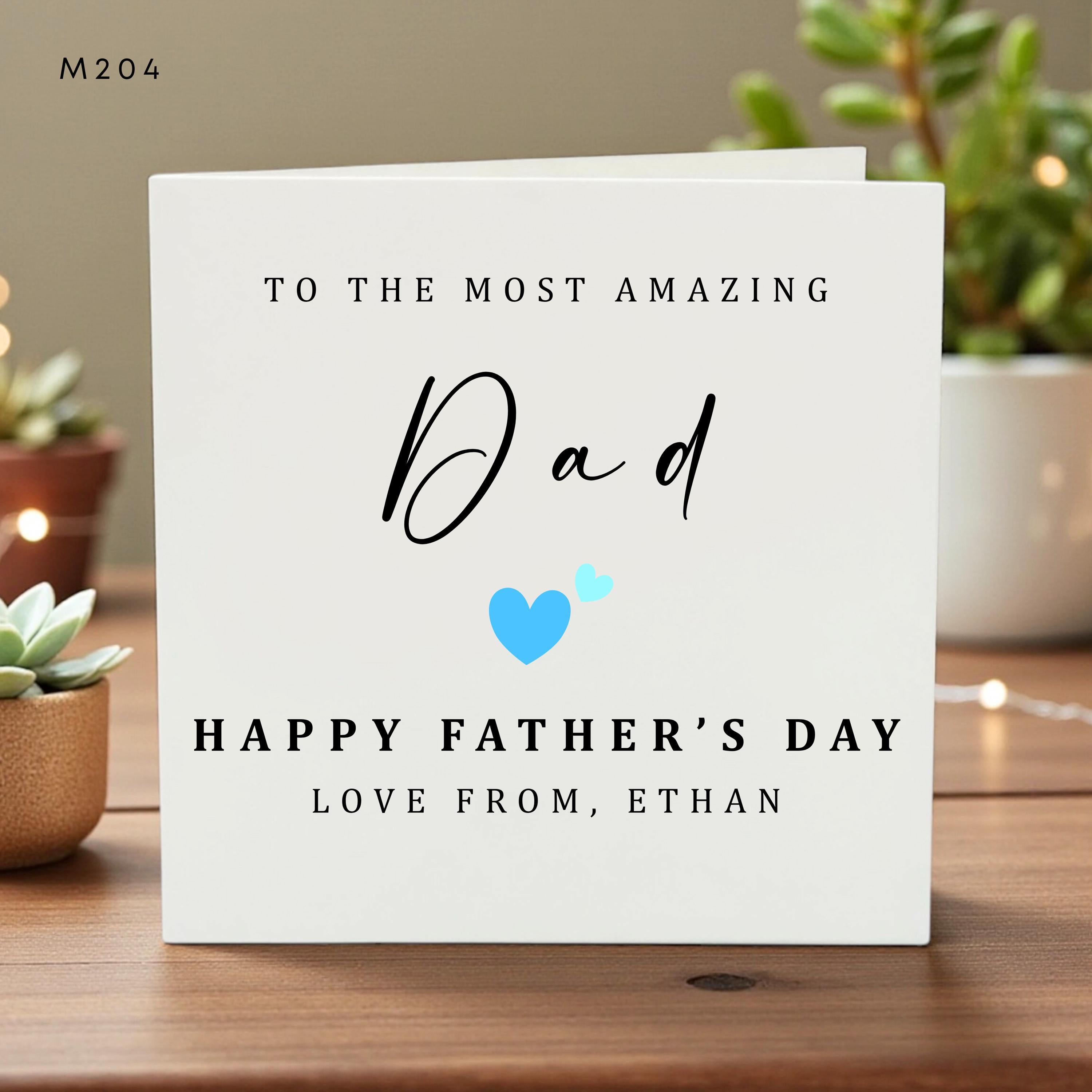 To The Most Amazing Dad Father’s Day Card Personalized From Child I Love You Greeting Card Birthday Appreciation Gift