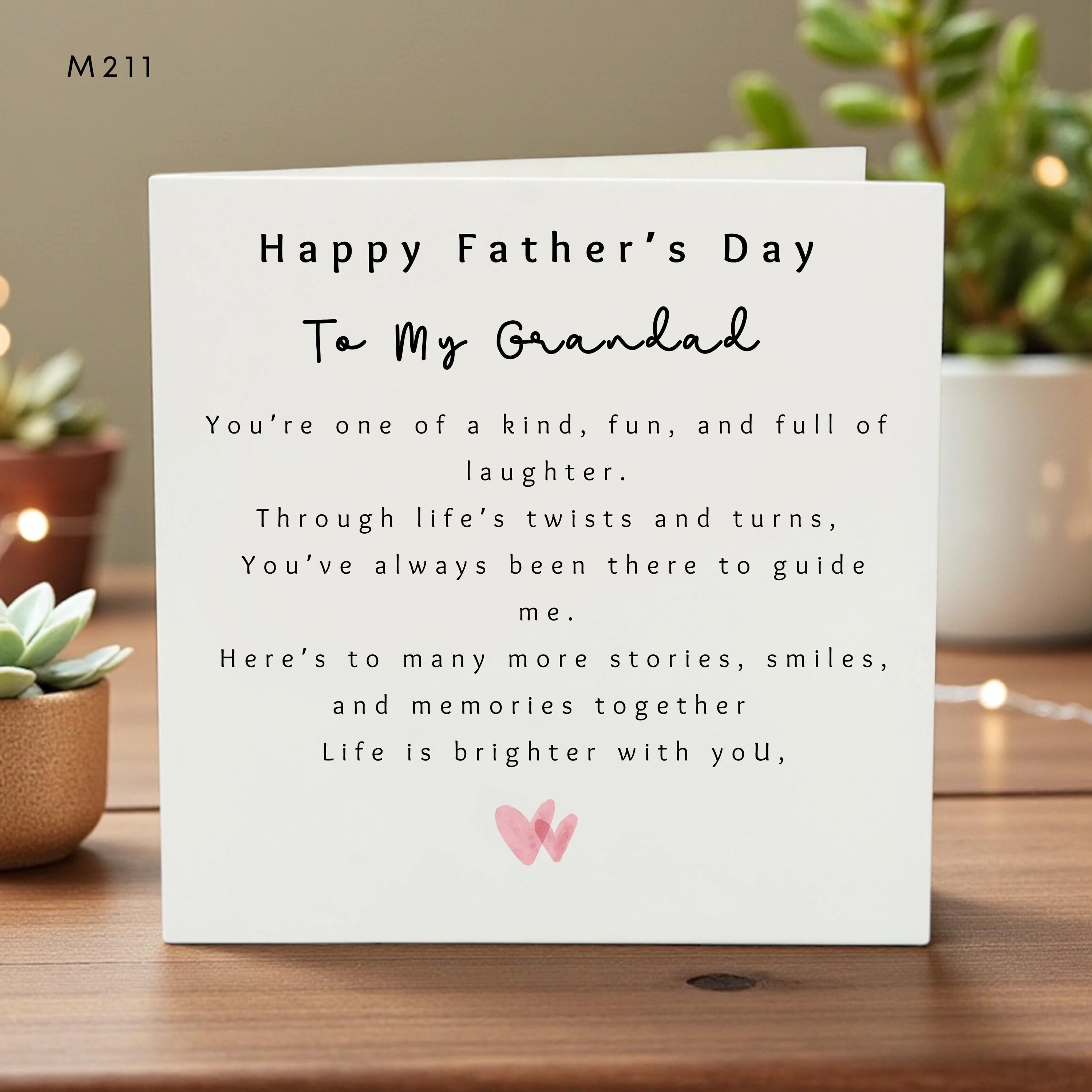 Happy Father’s Day Card for Grandad, Sentimental Message, Personalized Keepsake, Love You Grandad, Fun and Heartfelt Gift