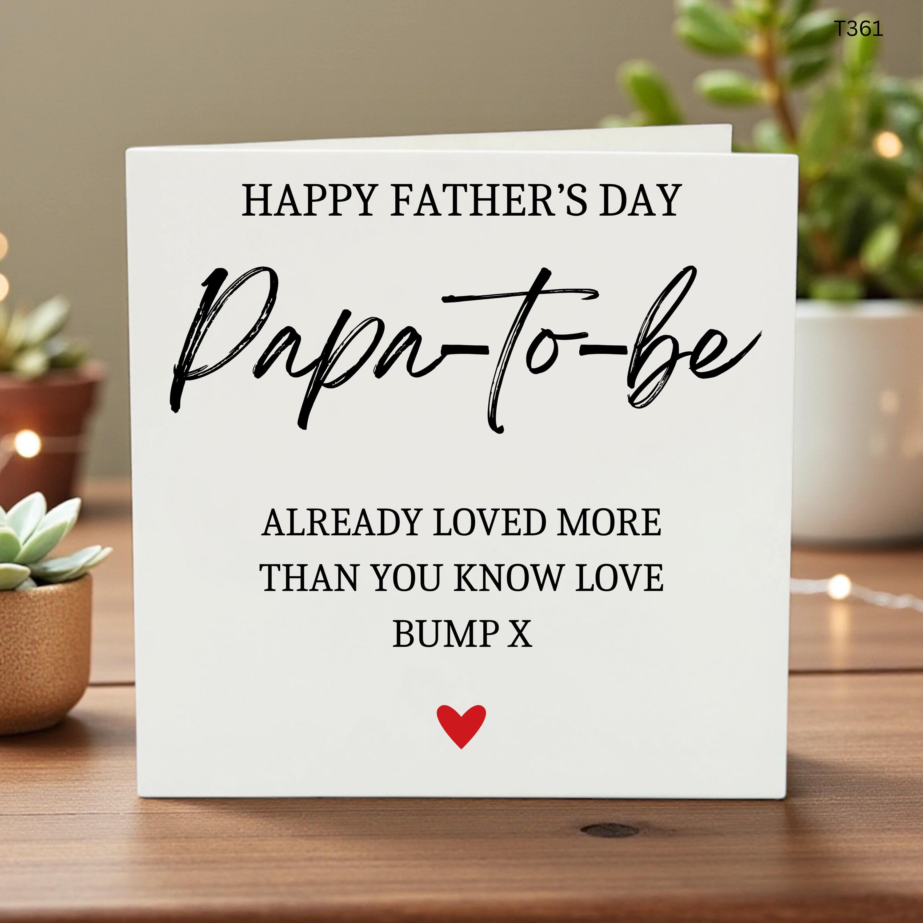 Papa-to-be Father’s Day Card, Pregnancy Announcement Card, Expecting Dad Gift, Baby Shower Card, Dad-to-be Greeting, Heartfelt Card