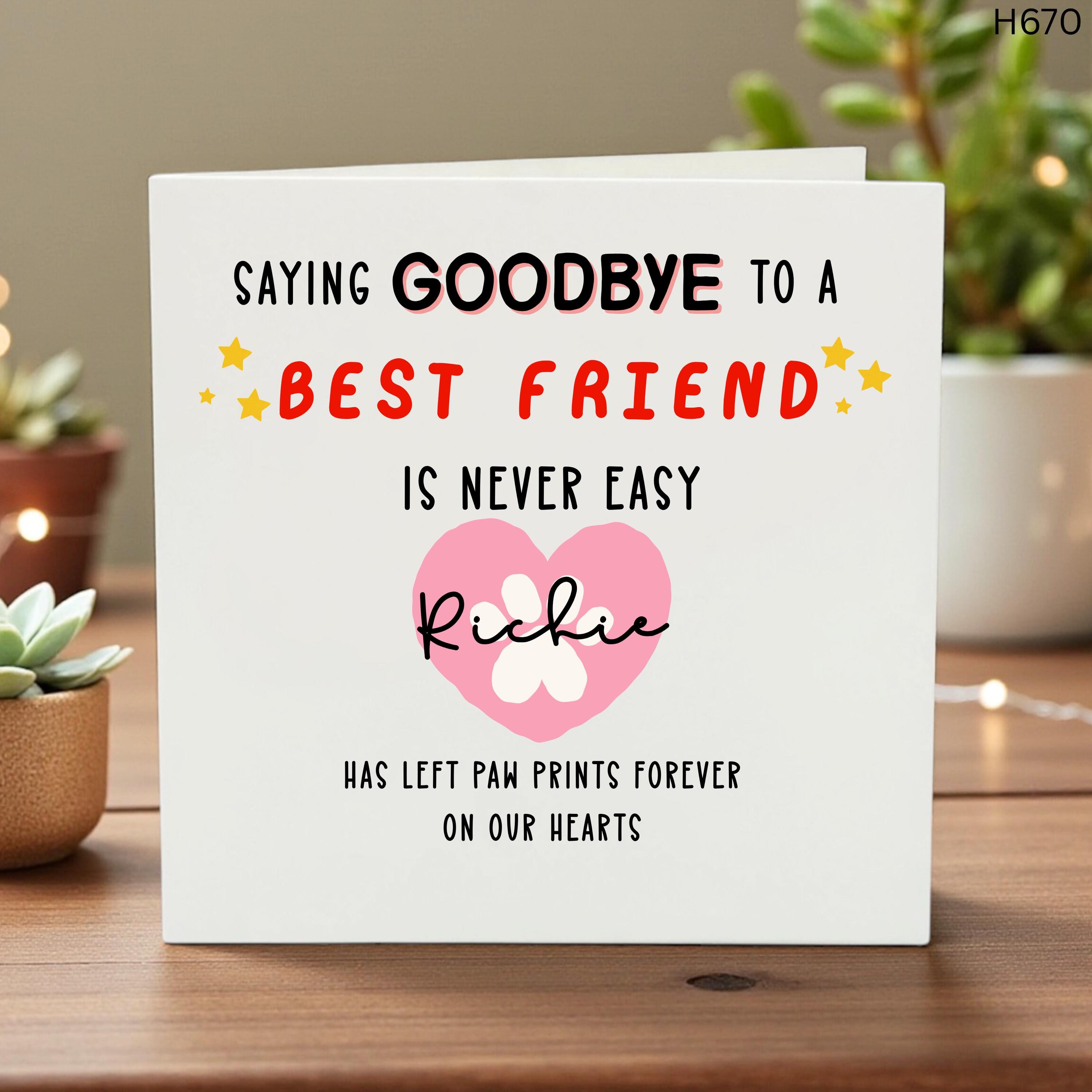 Personalized Pet Loss Card, Pet Sympathy Gift, Dog Loss Keepsake, Loss of Best Friend, Custom Pet Memorial Card, Rainbow Bridge Card, Grief