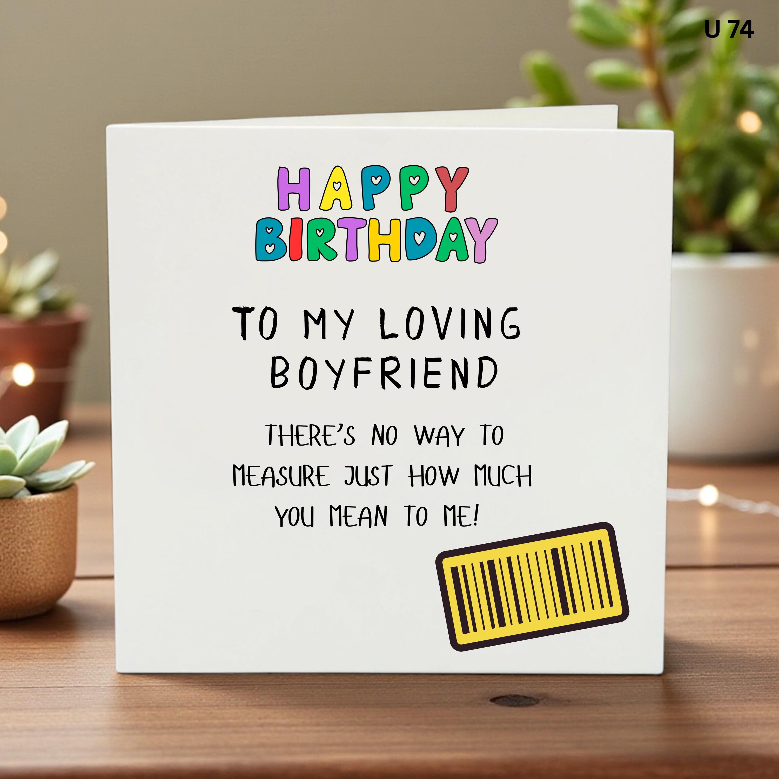 Birthday Card for Boyfriend, Loving Boyfriend Birthday Gift, Romantic Card for Him, Funny Birthday Card, Cute Anniversary Card for Boyfriend