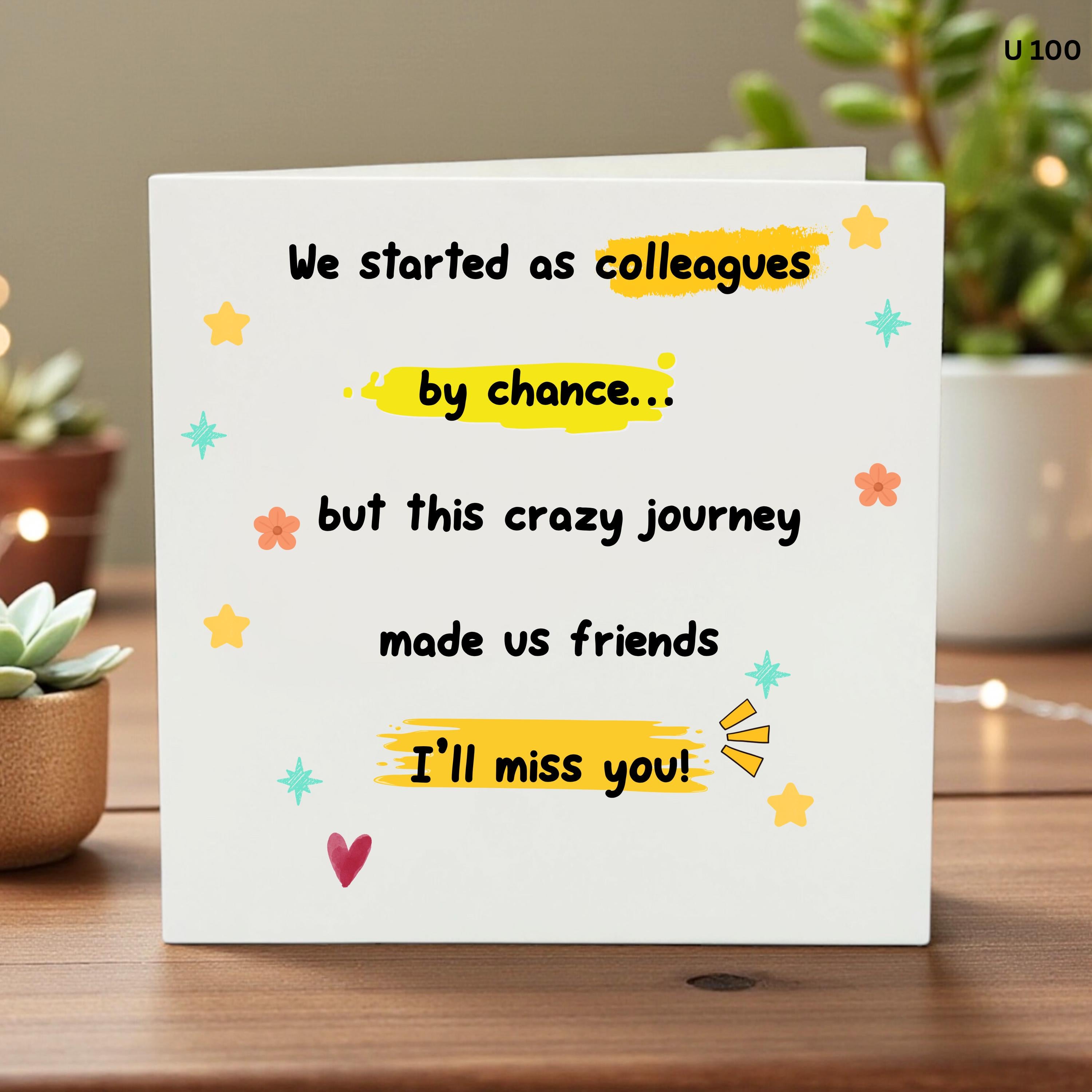 Farewell Card for Colleague, Leaving Job Gift, Goodbye Coworker Card, Work Bestie Gift, New Job Card, Colleague Leaving, Office Friend Card