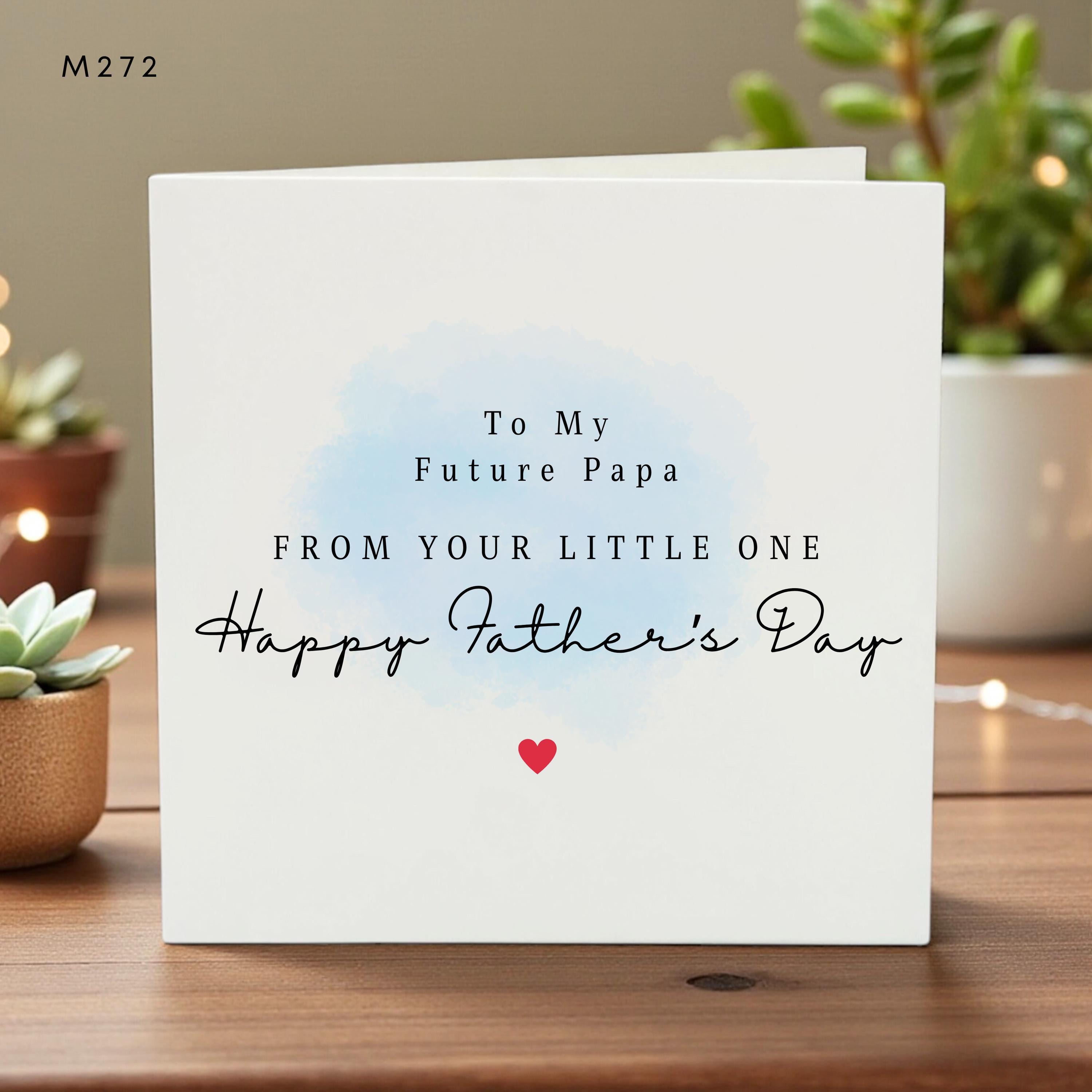 To My Future Papa Card, Cute Pregnancy Announcement Father’s Day, From Little One, Baby Love, Expecting Dad, Gift for Dad