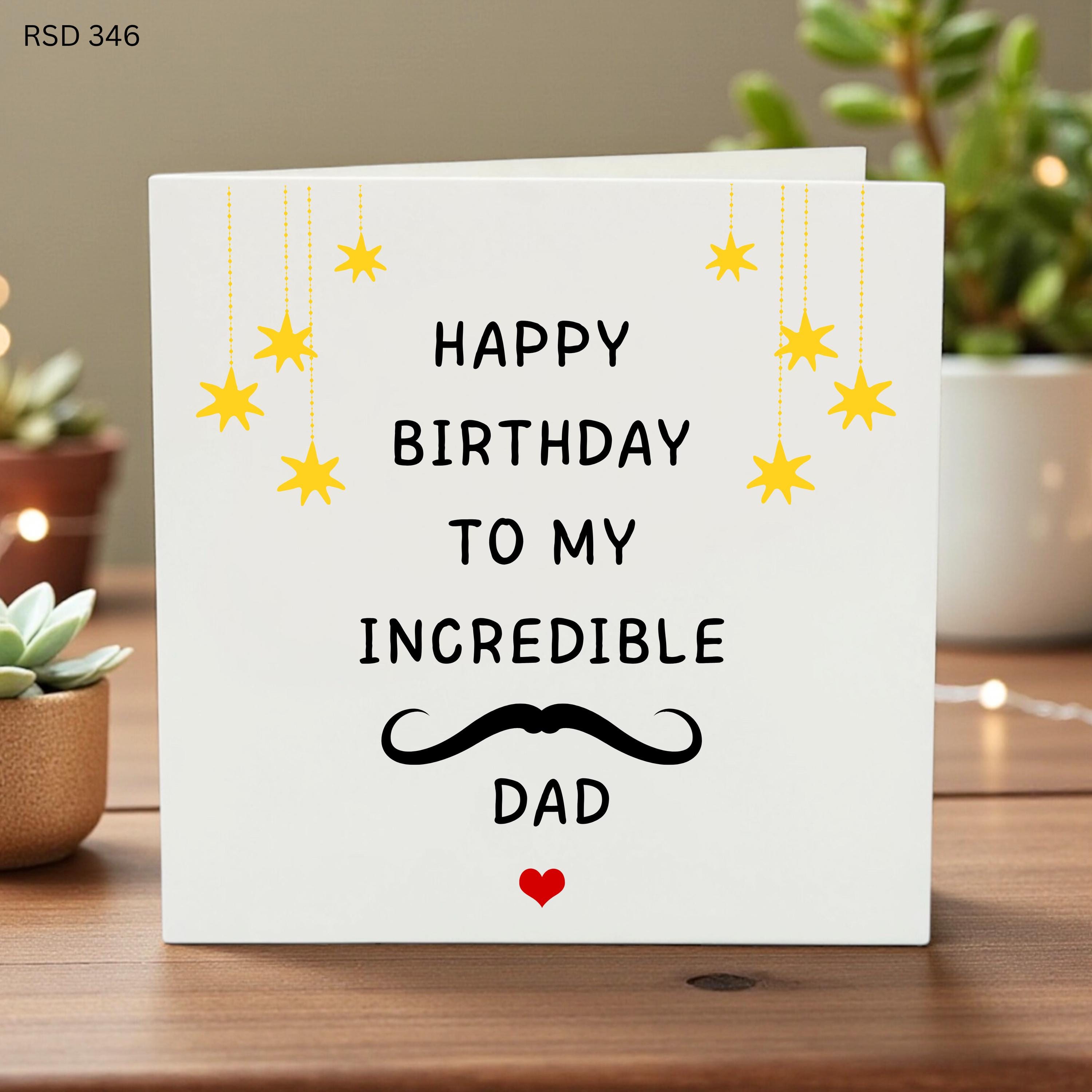 Birthday Card for Dad, Incredible Dad Card, Funny Birthday Card, Birthday Gift for Dad, Best Dad Ever, Dad Birthday Card, Card for Father