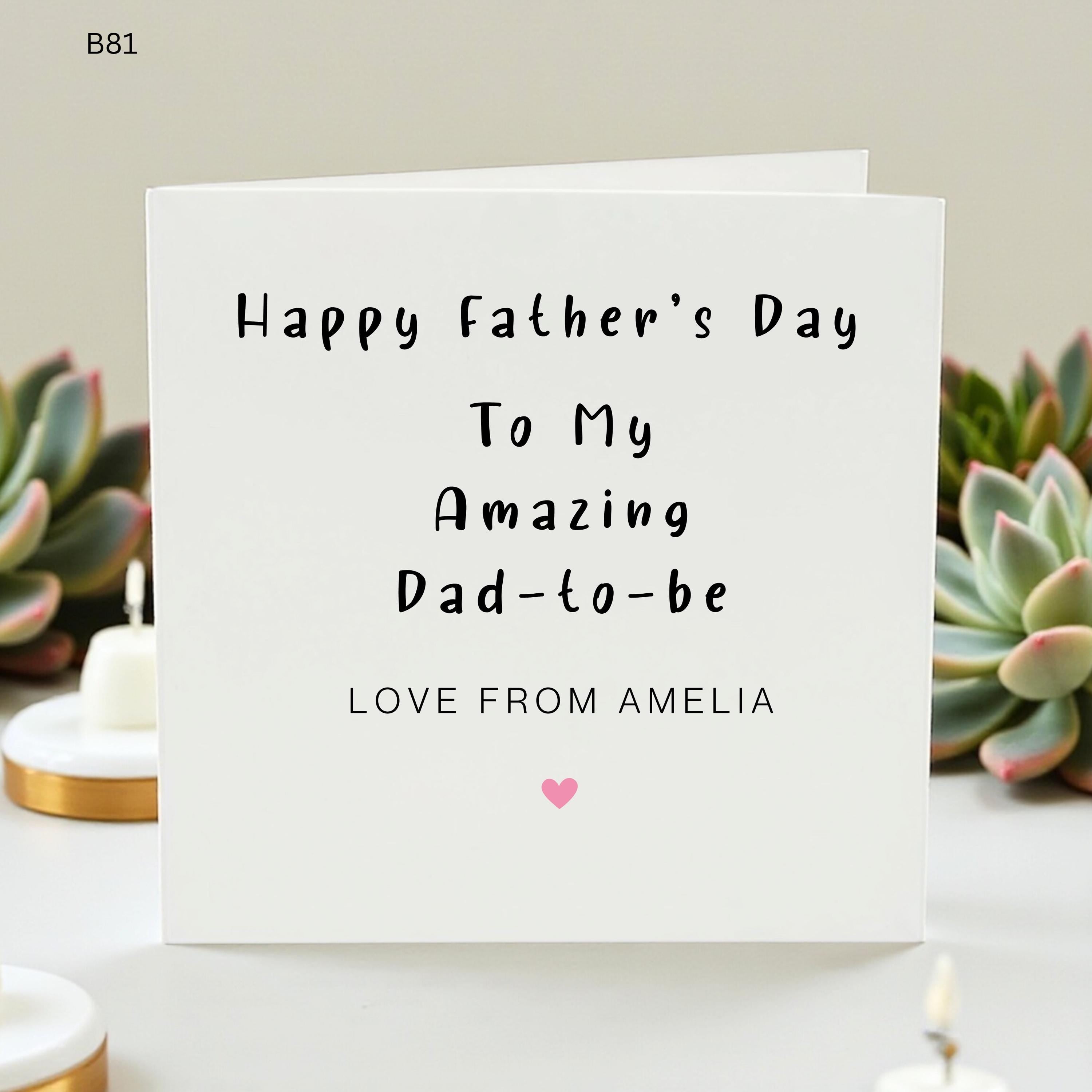 Personalised Dad To Be Father's Day Card From Baby Bump, First Father's Day Card, Pregnancy Announcement Gift For Daddy To Be New Daddy Gift