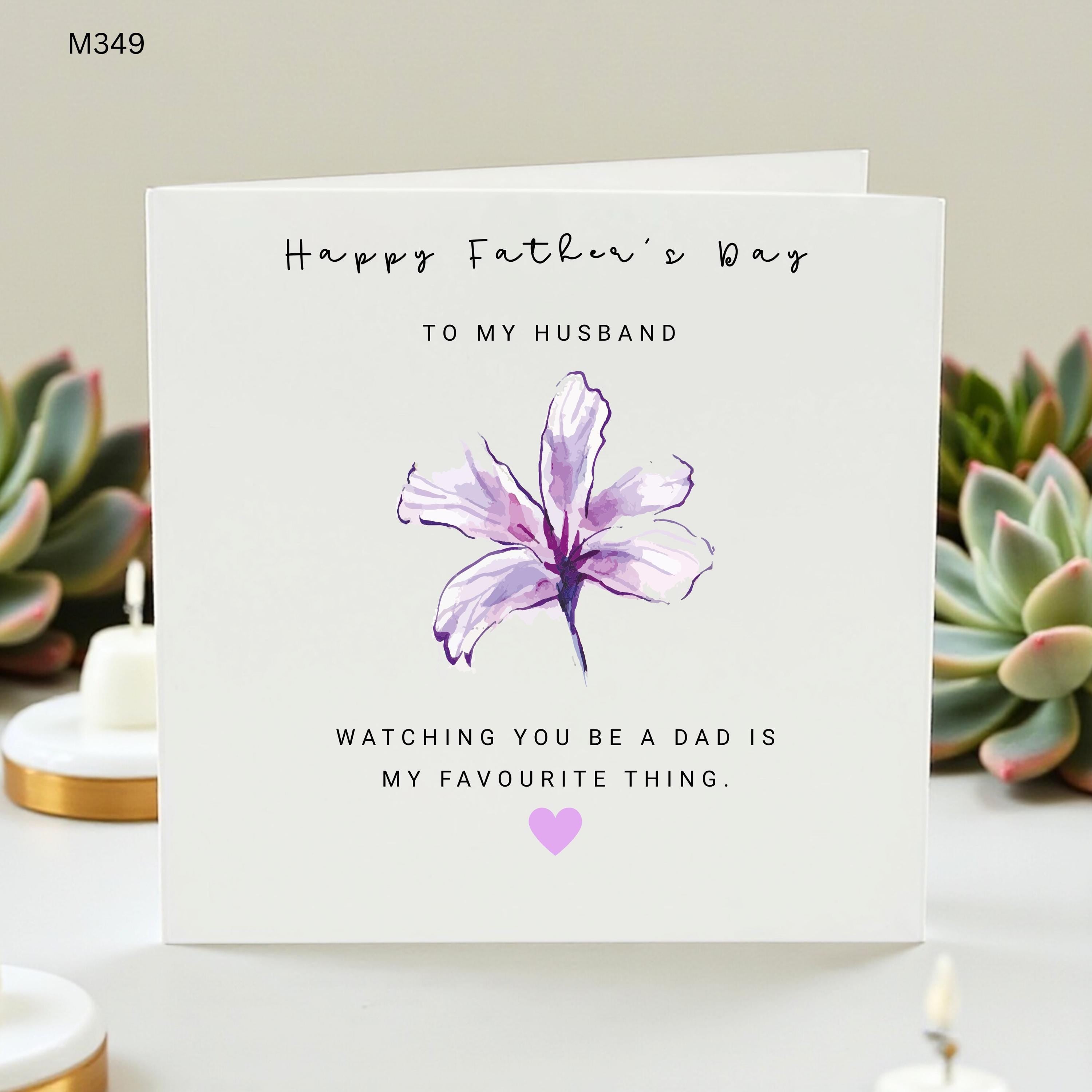 Father's Day Card for Husband, Watching You Be a Dad Card, First Father's Day Gift for Husband, Sentimental Husband Father's Day Greeting,