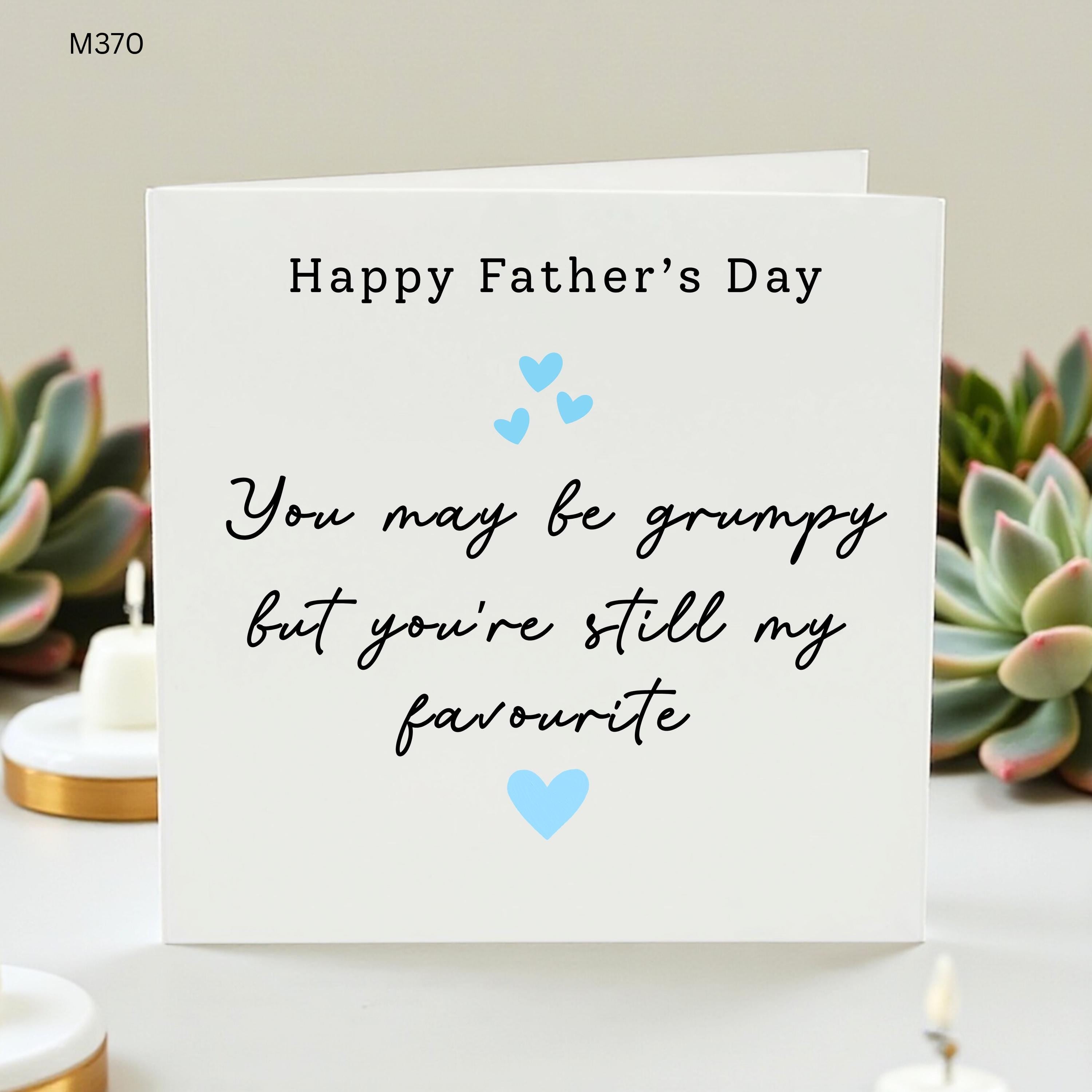 Funny Father's Day Card, Grumpy Dad Card, You're My Favourite Card for Dad, Funny Card for Step Dad, Sarcastic Father's Day Gift,