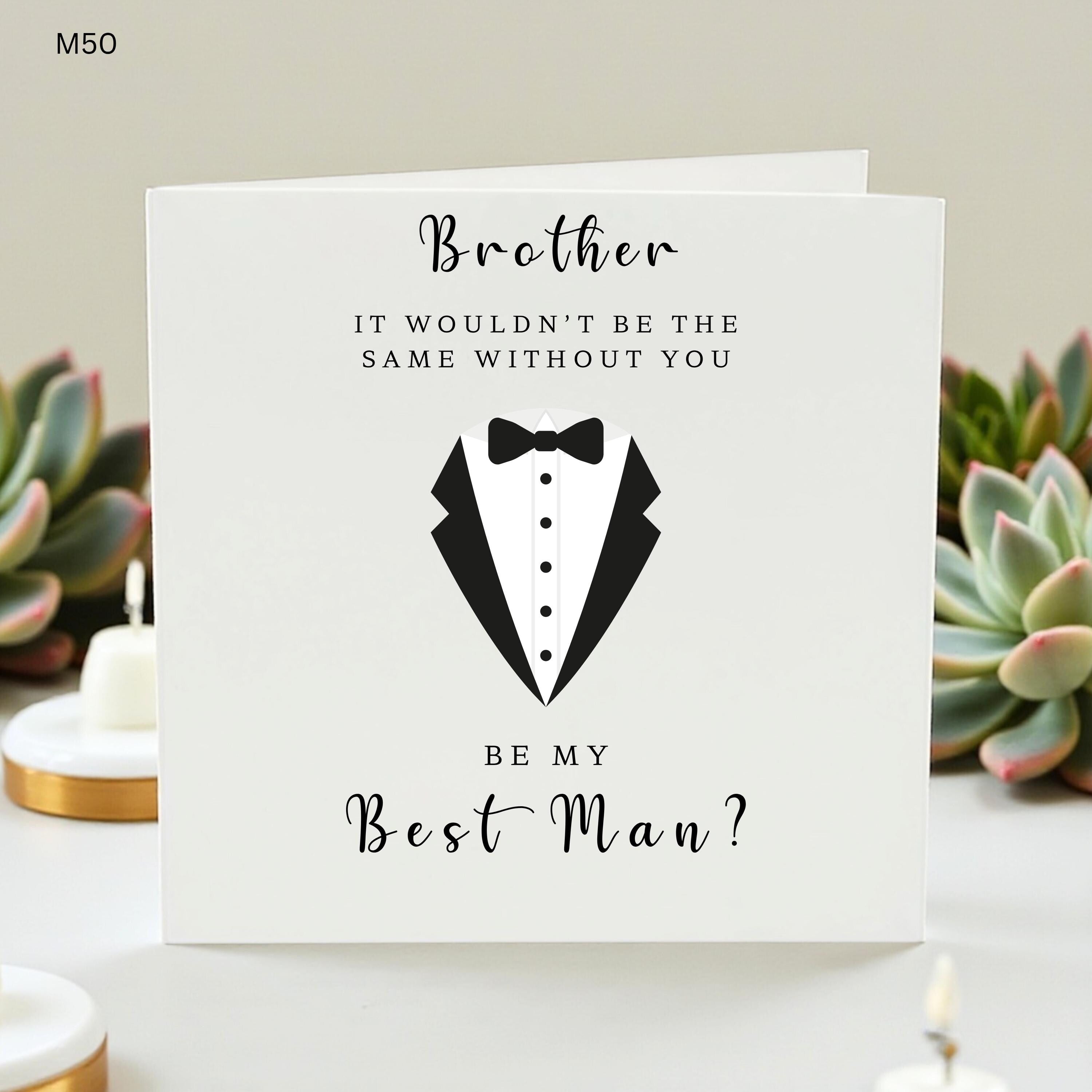 Personalized Will You Be My Best Man card-A Groom Needs His Brother On His Wedding Day Card-Wedding Card - Groom to Be
