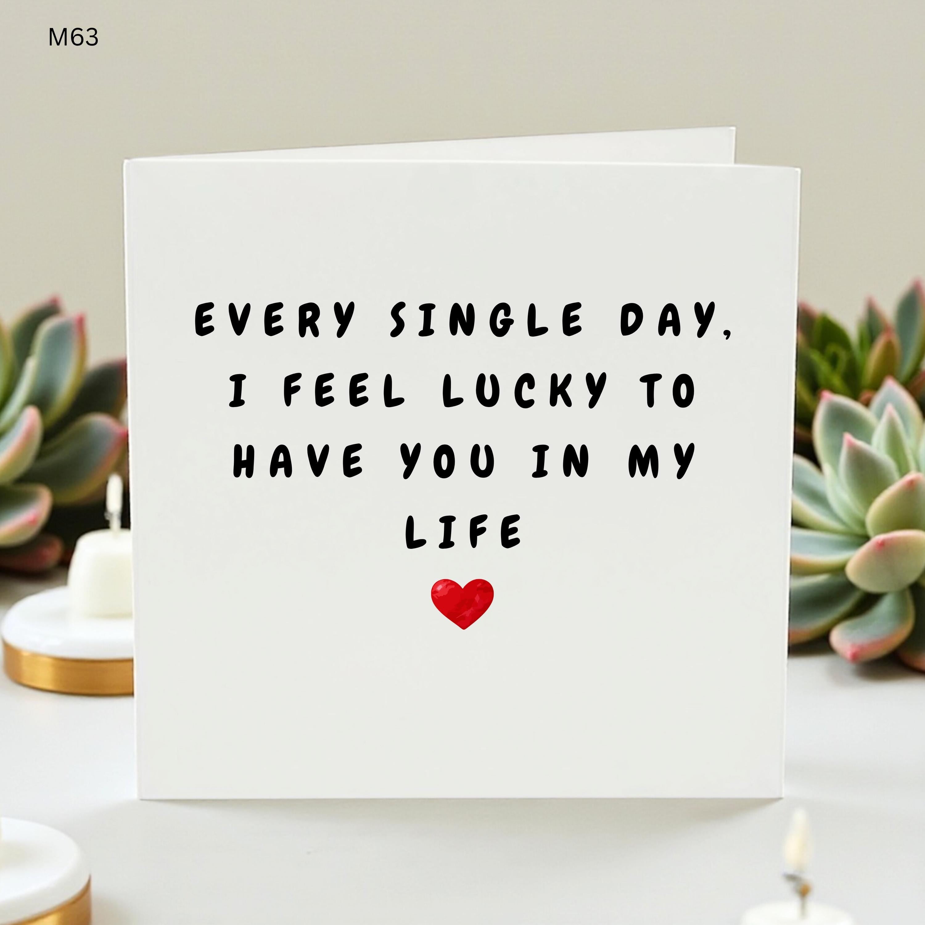 Love Greeting Card, Romantic Card for Partner, Thinking of You Card, Anniversary Card, Just Because Gift, Sentimental Love Note, Relation