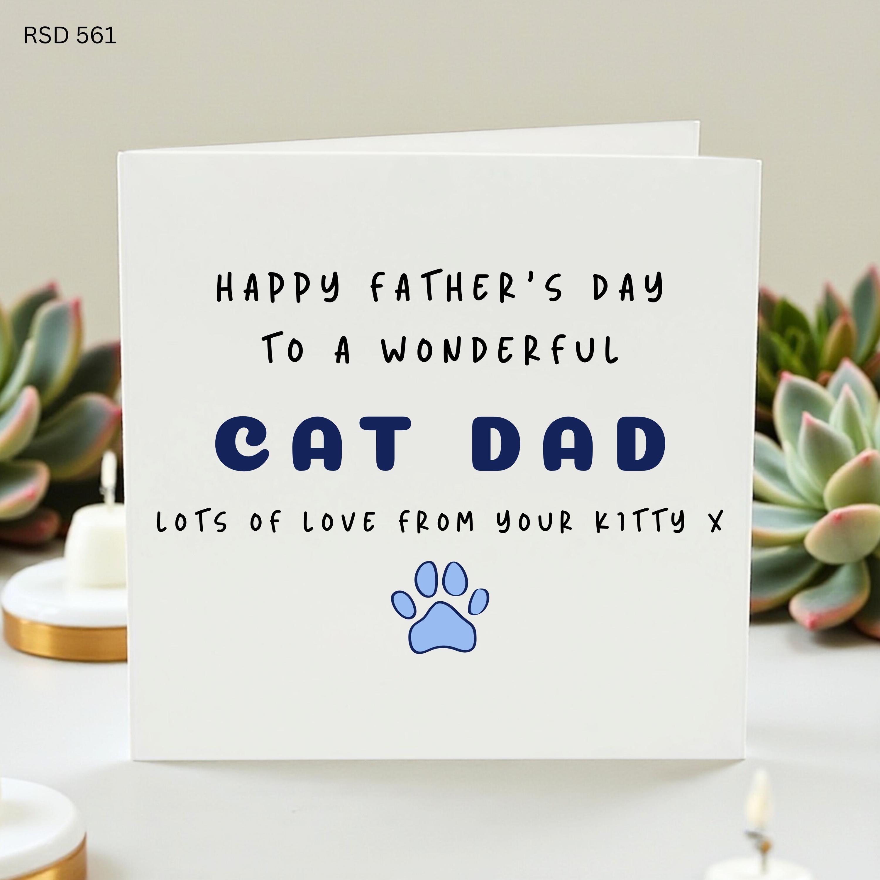 Father's Day Card for Cat Dad, Funny Cat Lover Gift, Fathers Day Card from Cat, Cute Cat Dad Gift, Pet Parent Card, Cat Dad Birthday Gift