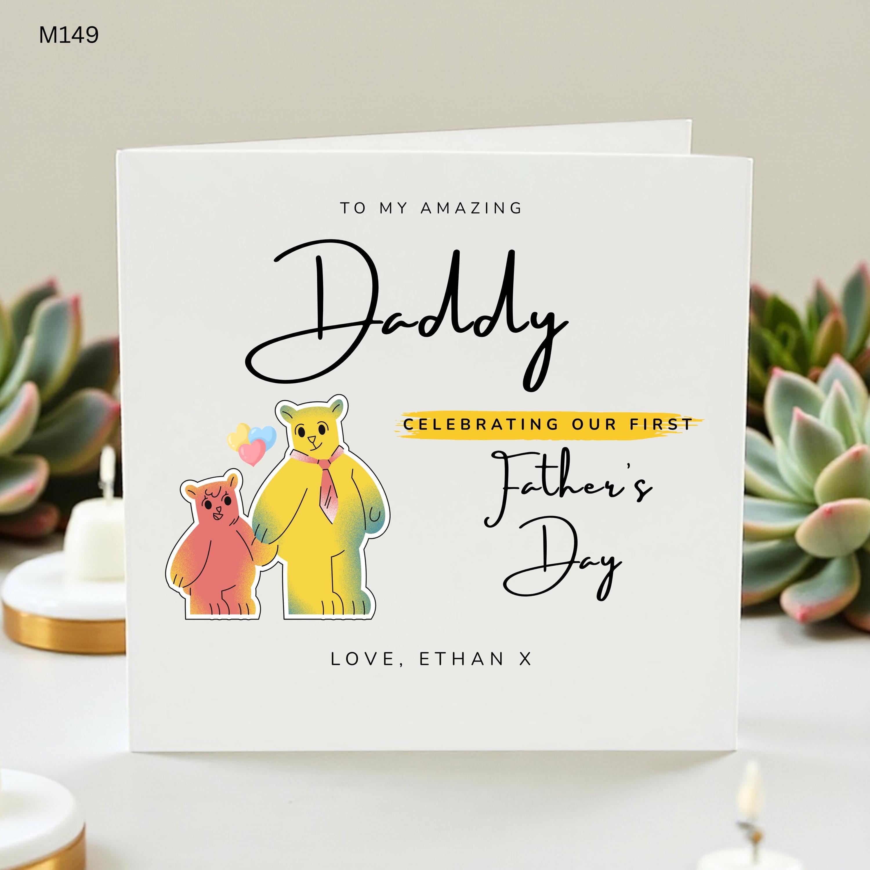 First Fathers Day Card from Baby, Personalized Daddy Card, New Dad Gift, First Father's Day Gift for Husband, Custom Card for Him from Child
