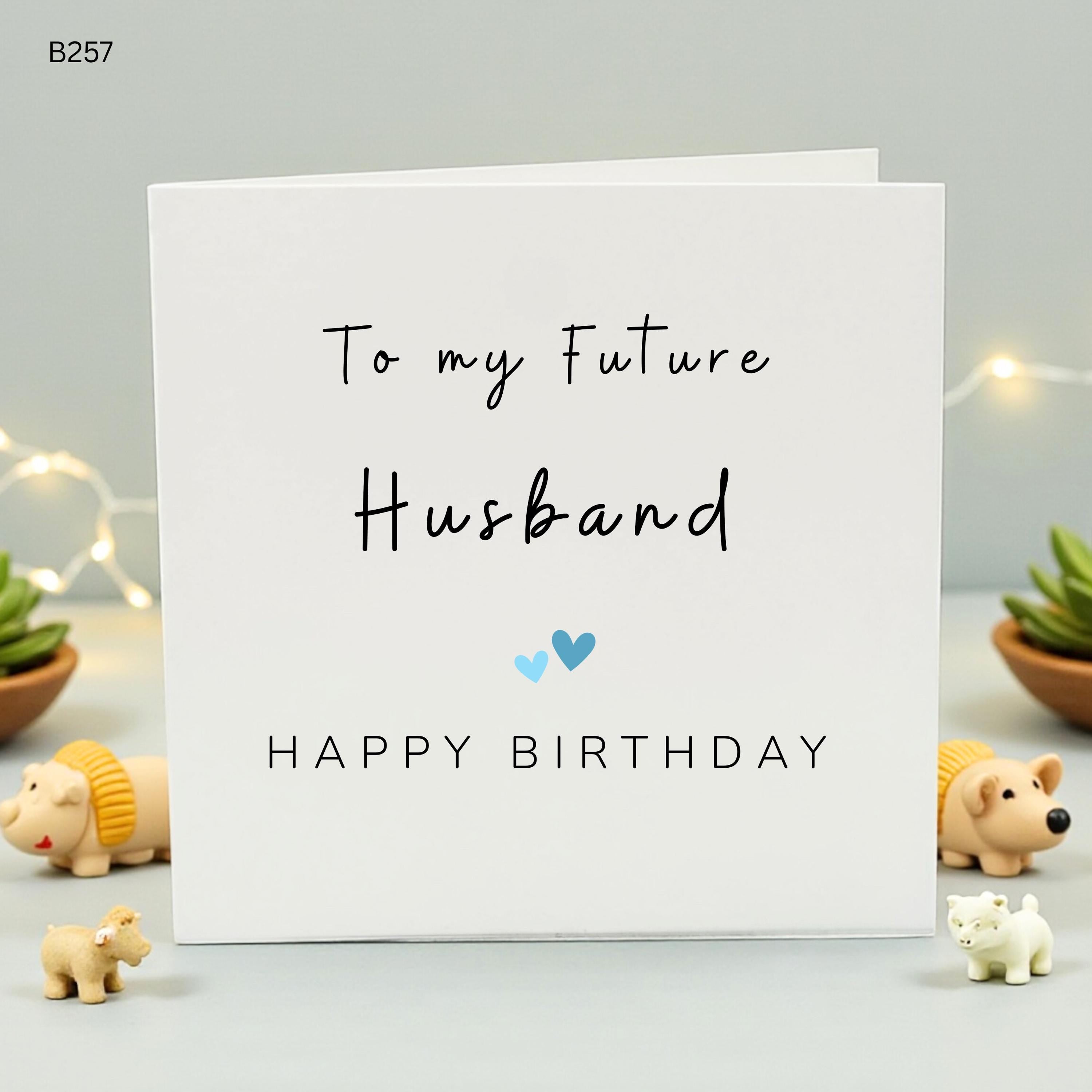 To My Future Husband Birthday Card, Personalized Fiancé Birthday Card, Husband to Be Greeting Card, Romantic Groom Birthday Gift Card